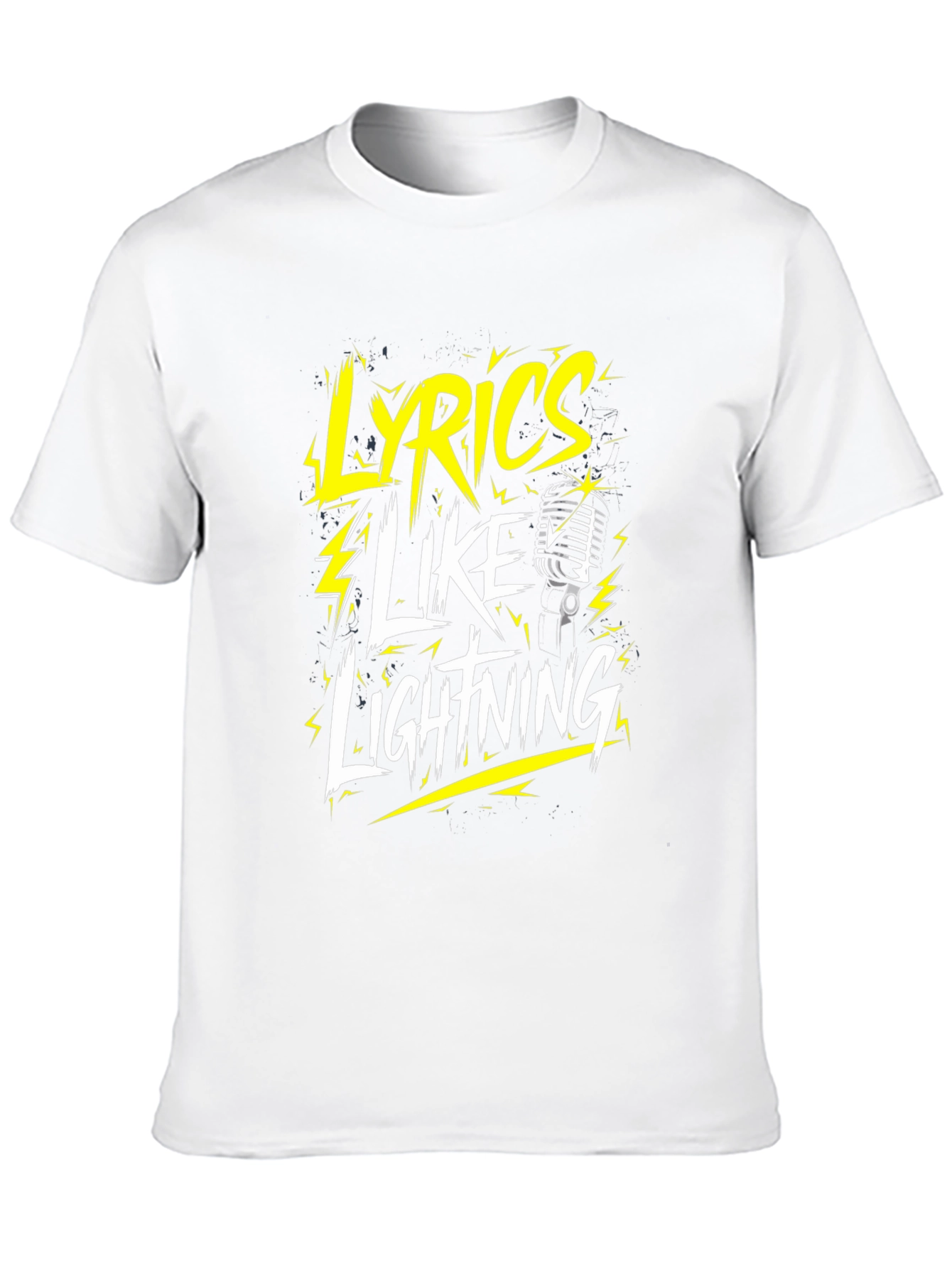 Lyrics Like Lightning Graphic T-Shirt - Black