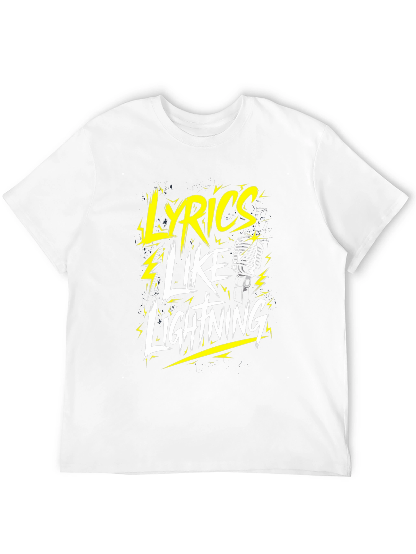 Lyrics Like Lightning Graphic T-Shirt - Black