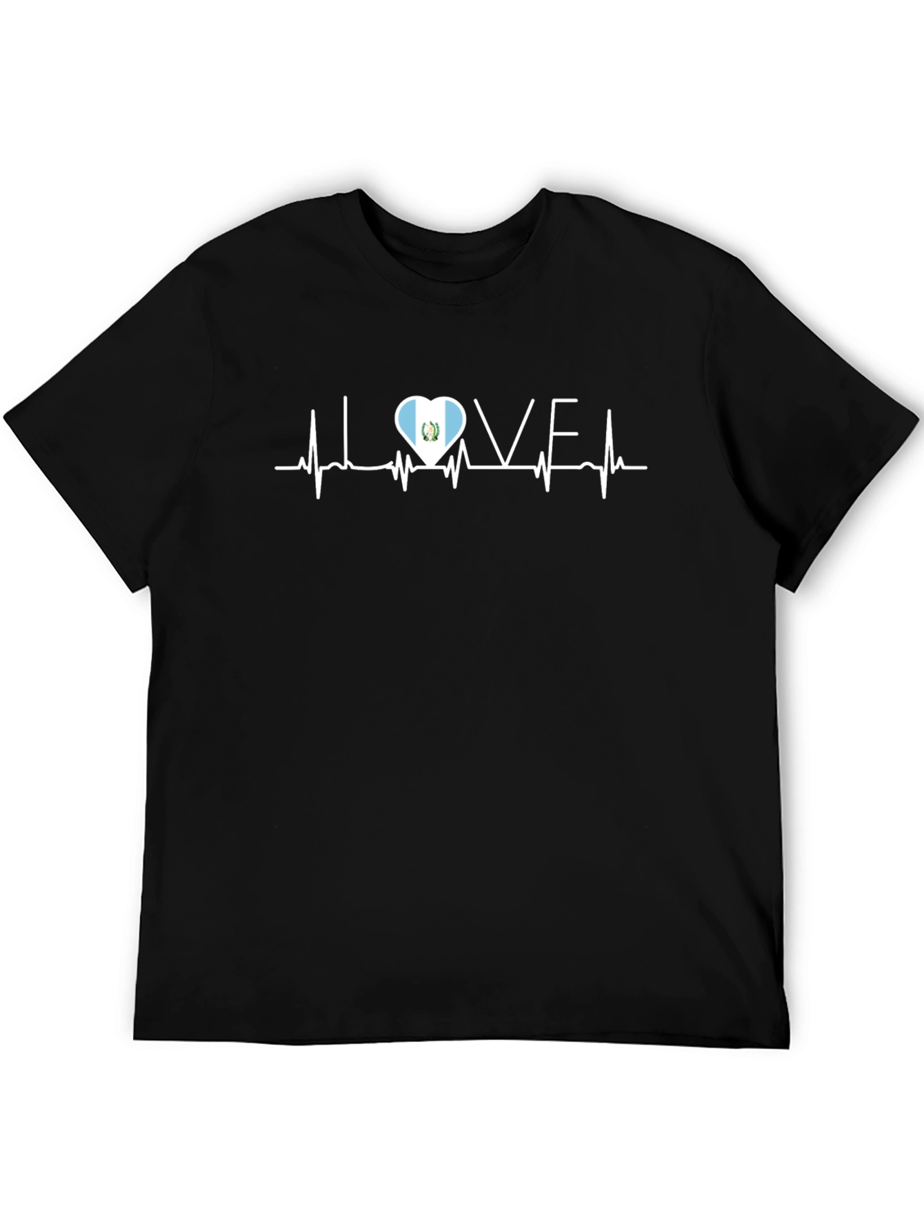 Guatemala Flag Heartbeat Love T-Shirt