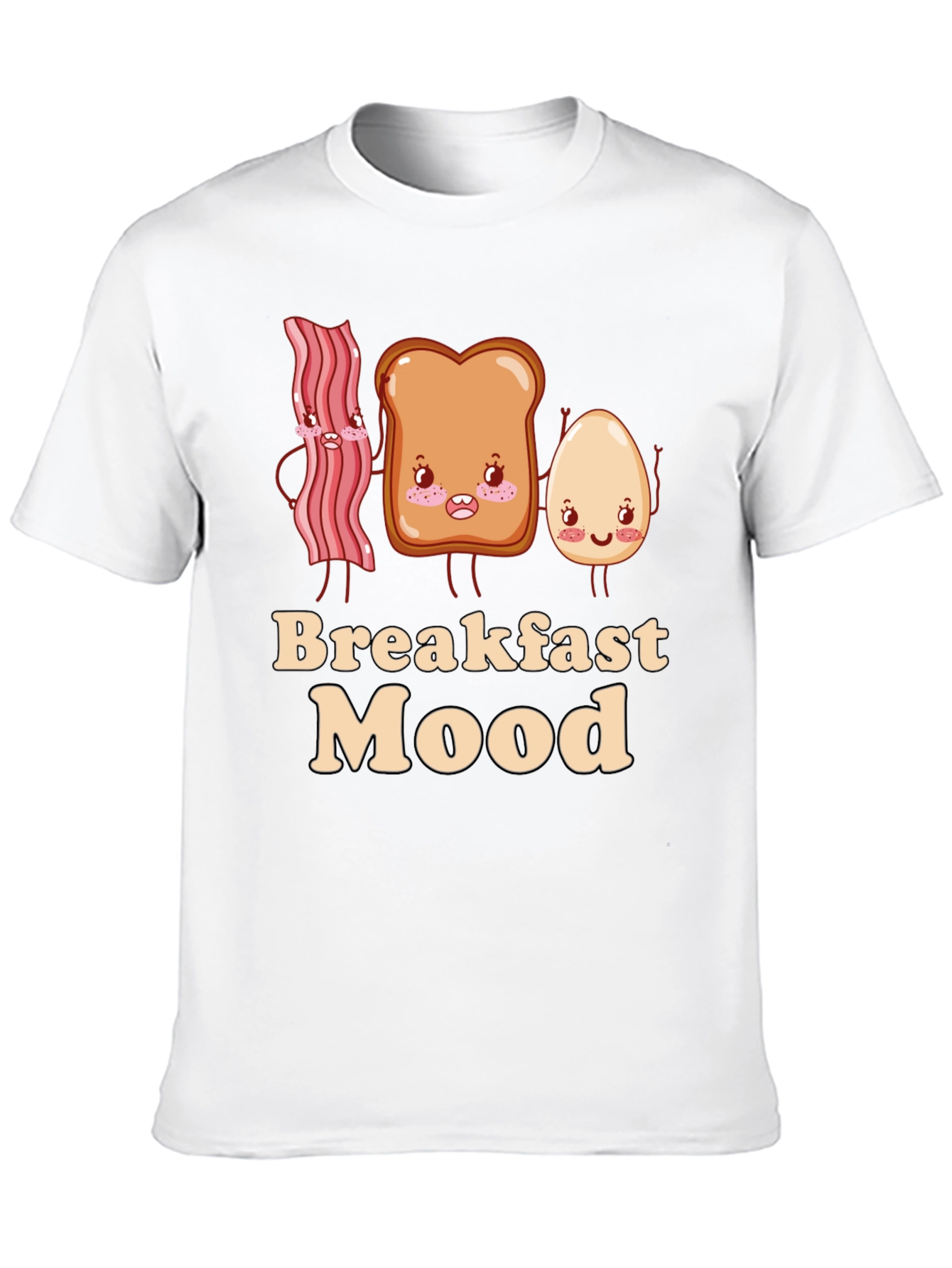 Breakfast Mood Cartoon Graphic T-Shirt