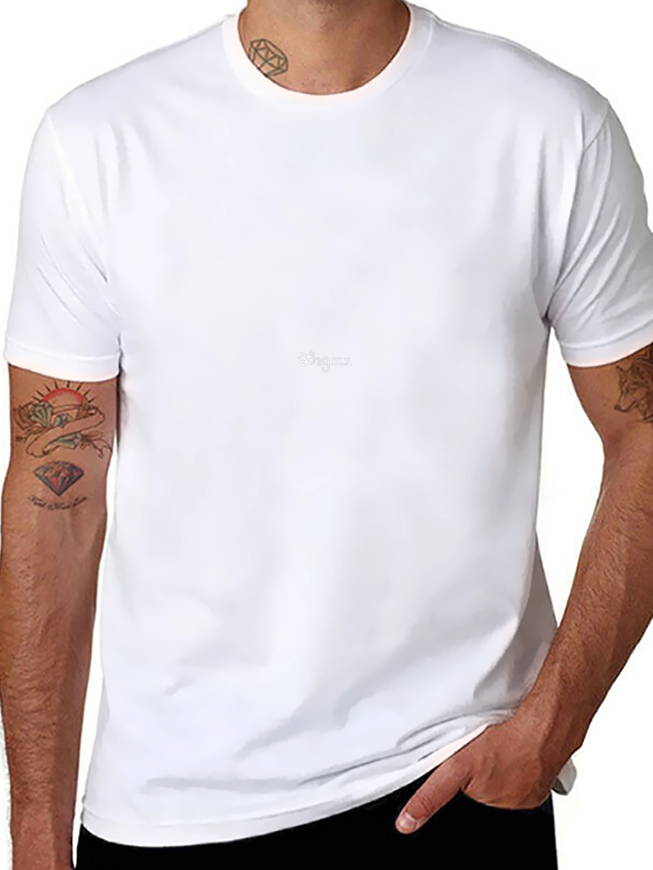 Mens Black Crew Neck Short Sleeve Tee