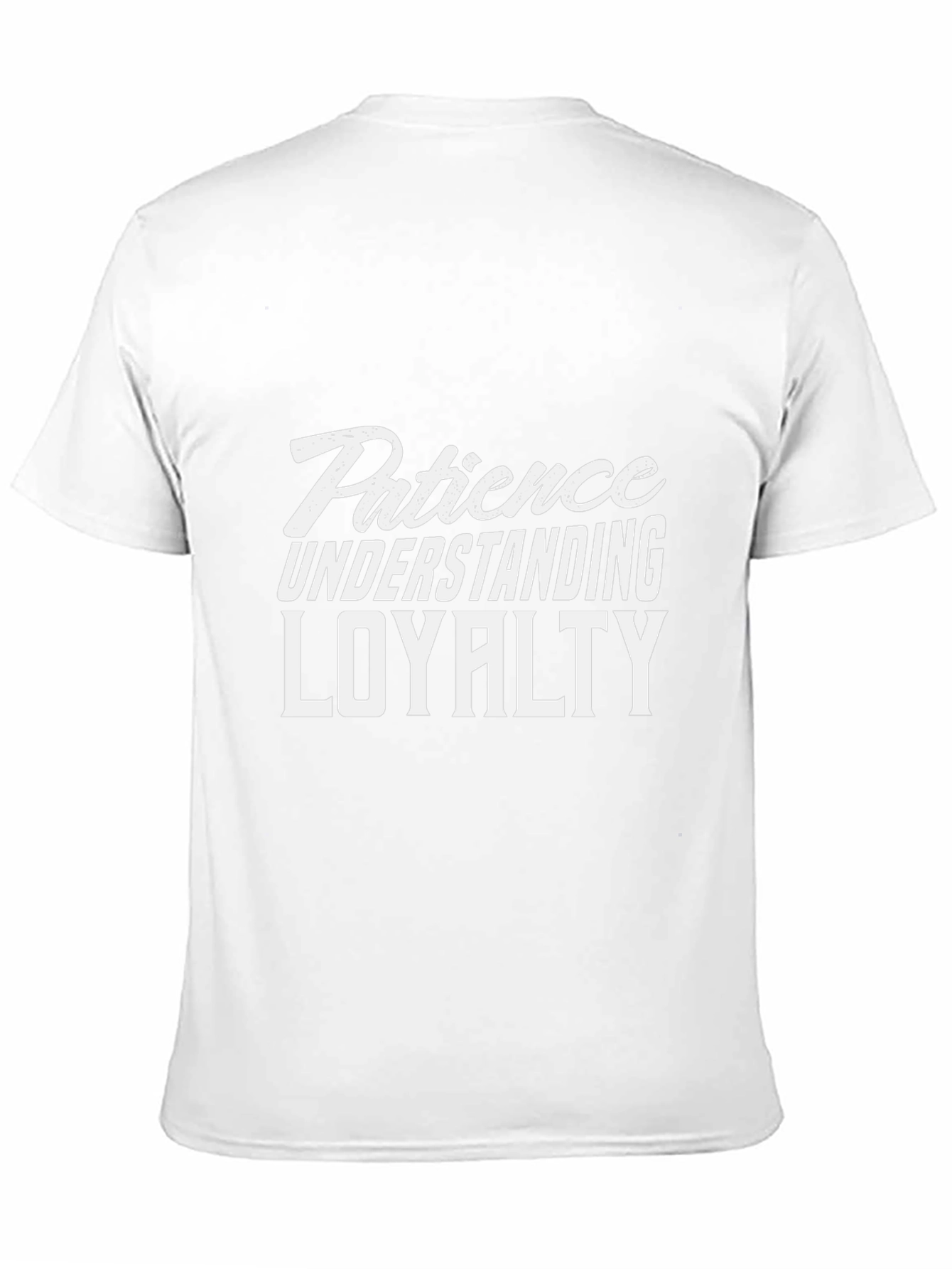 Patience Loyalty Understanding Mens Black Graphic Tee
