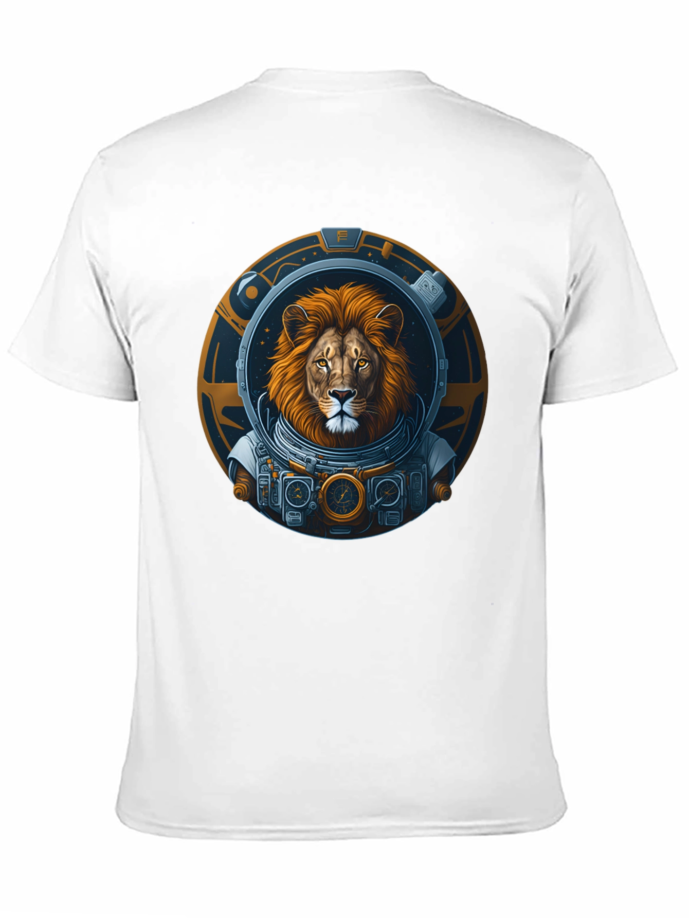 Lion Astronaut Graphic T-Shirt - Unique Space Design