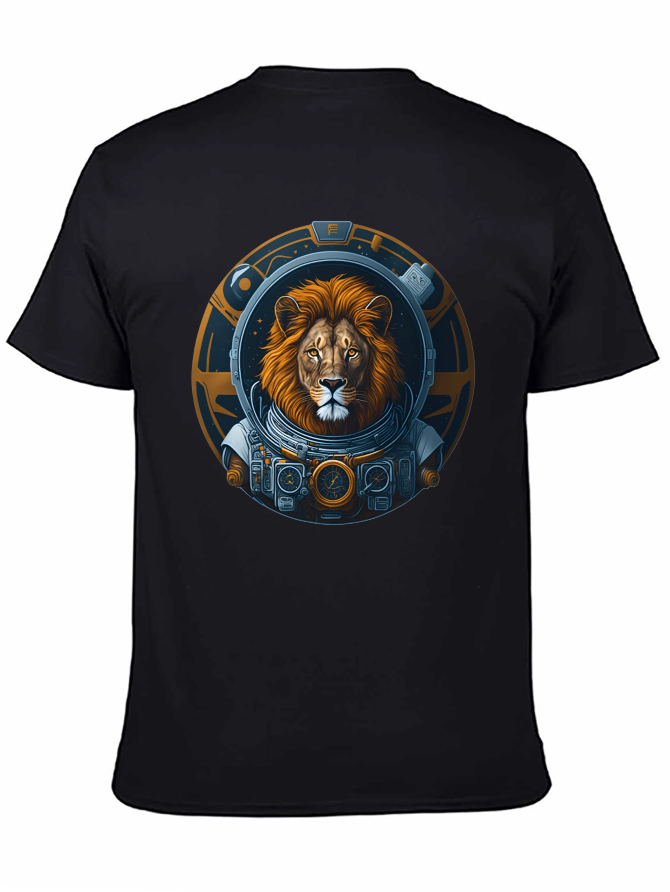 Lion Astronaut Graphic T-Shirt - Unique Space Design