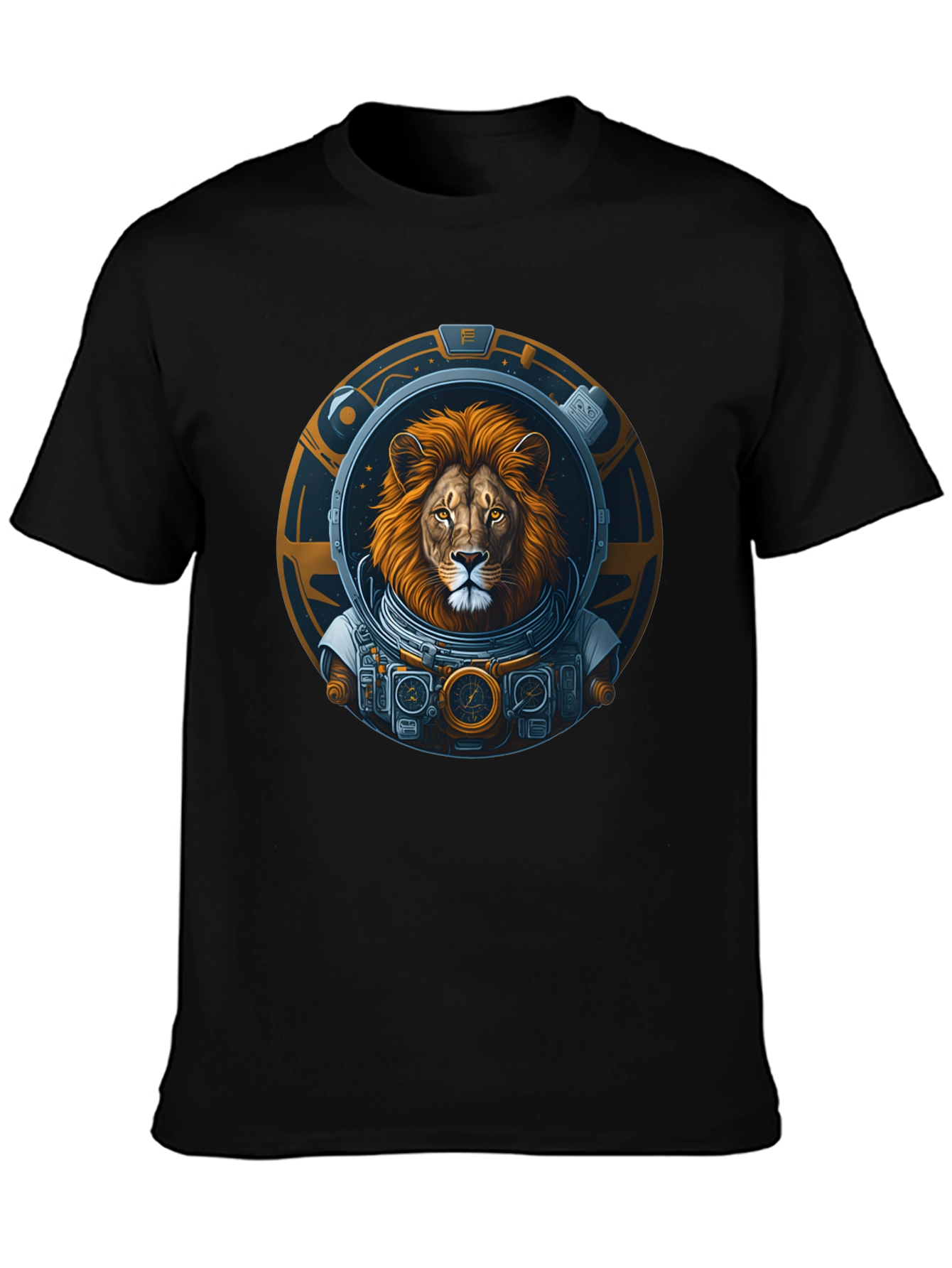 Lion Astronaut Graphic T-Shirt - Unique Space Design