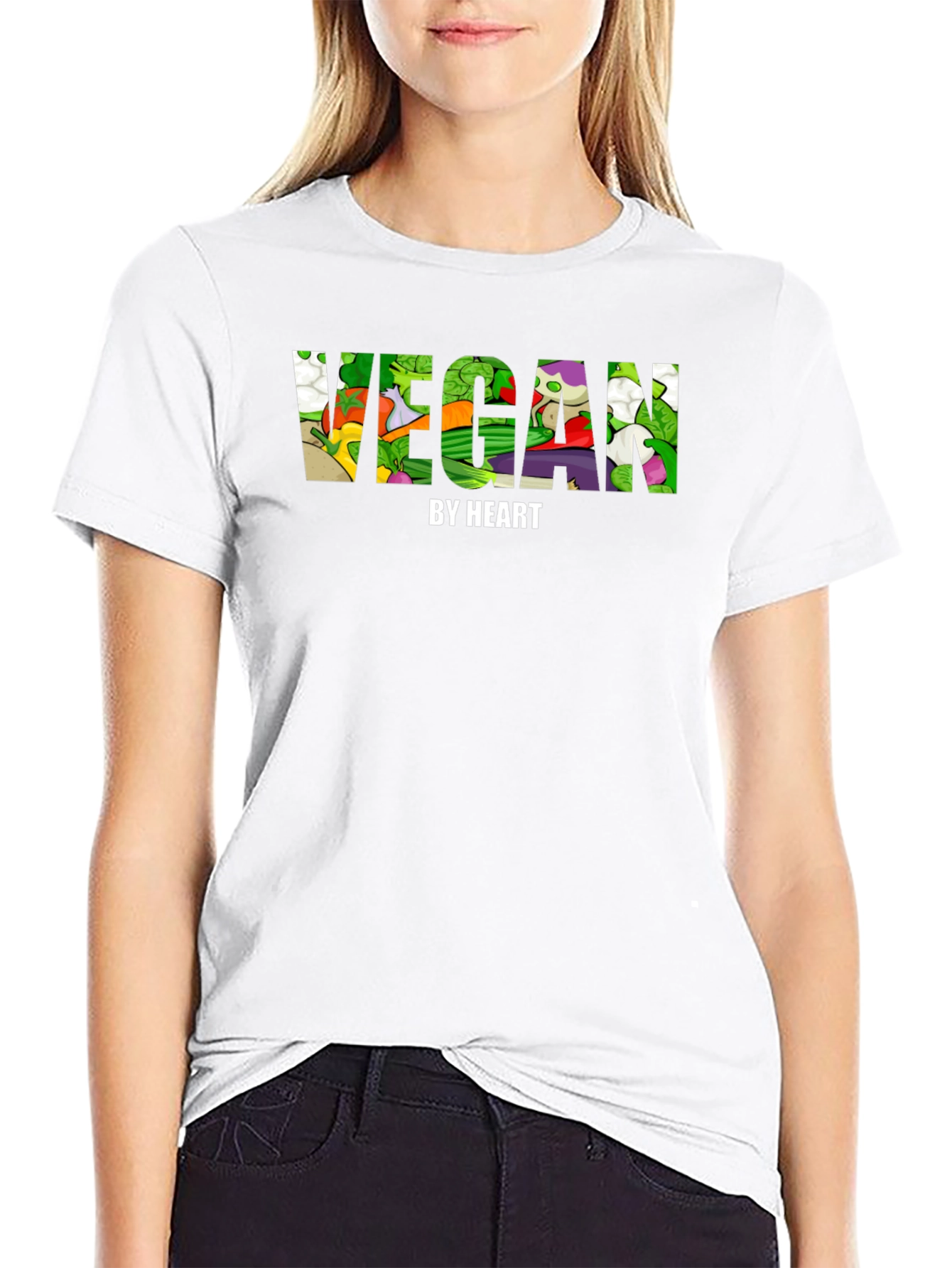 Vegan By Heart Graphic Tee - Mens Black T-Shirt
