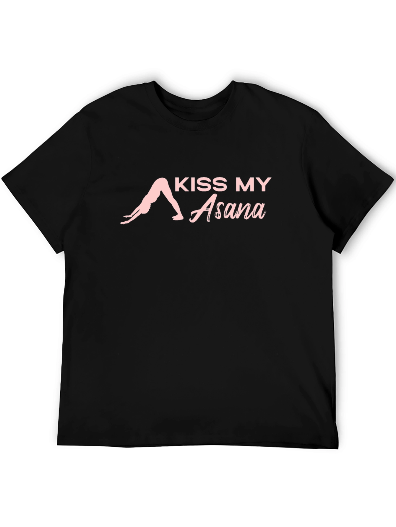Kiss My Asana Black Yoga T-Shirt