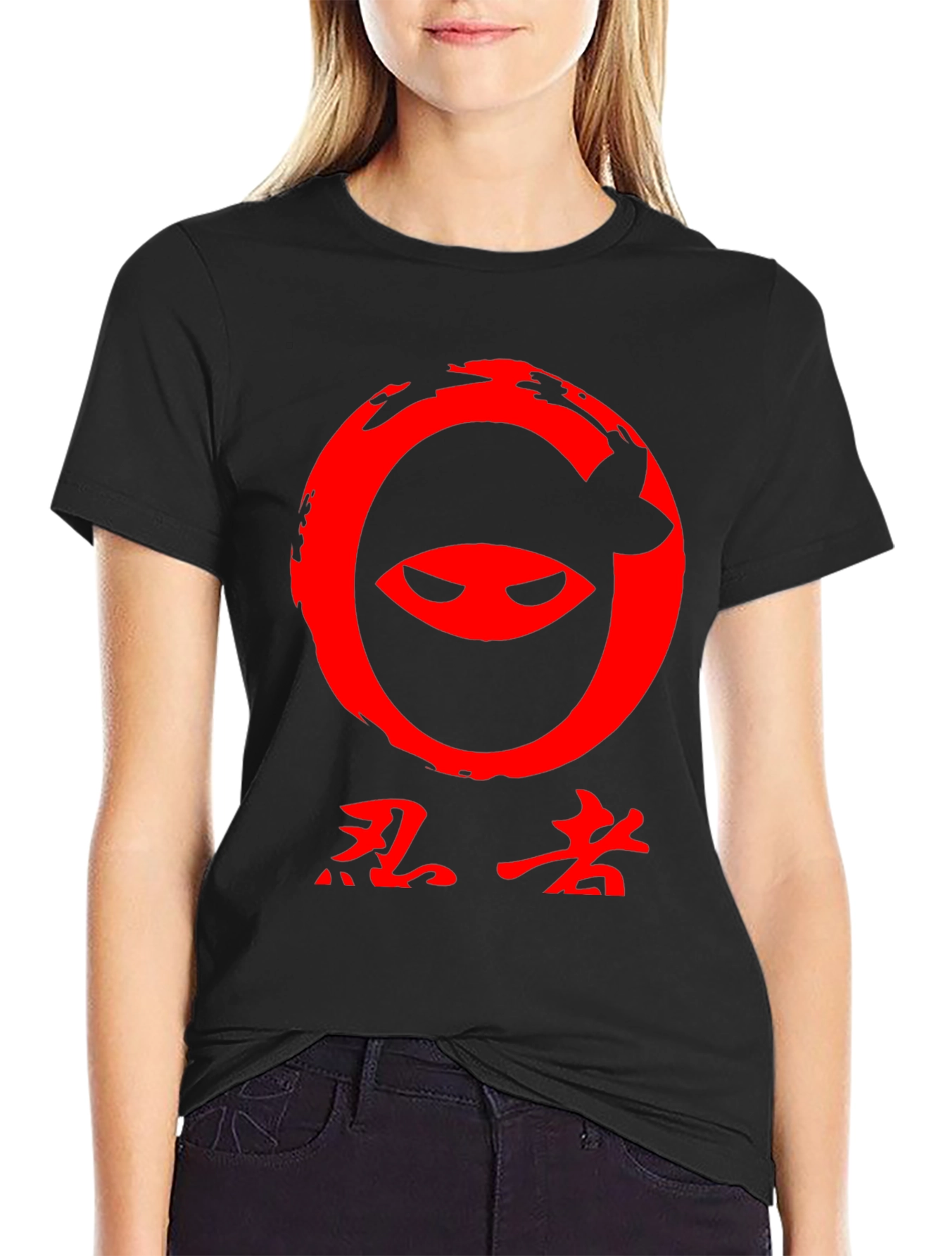 Ninja Graphic Tee - Red on Black