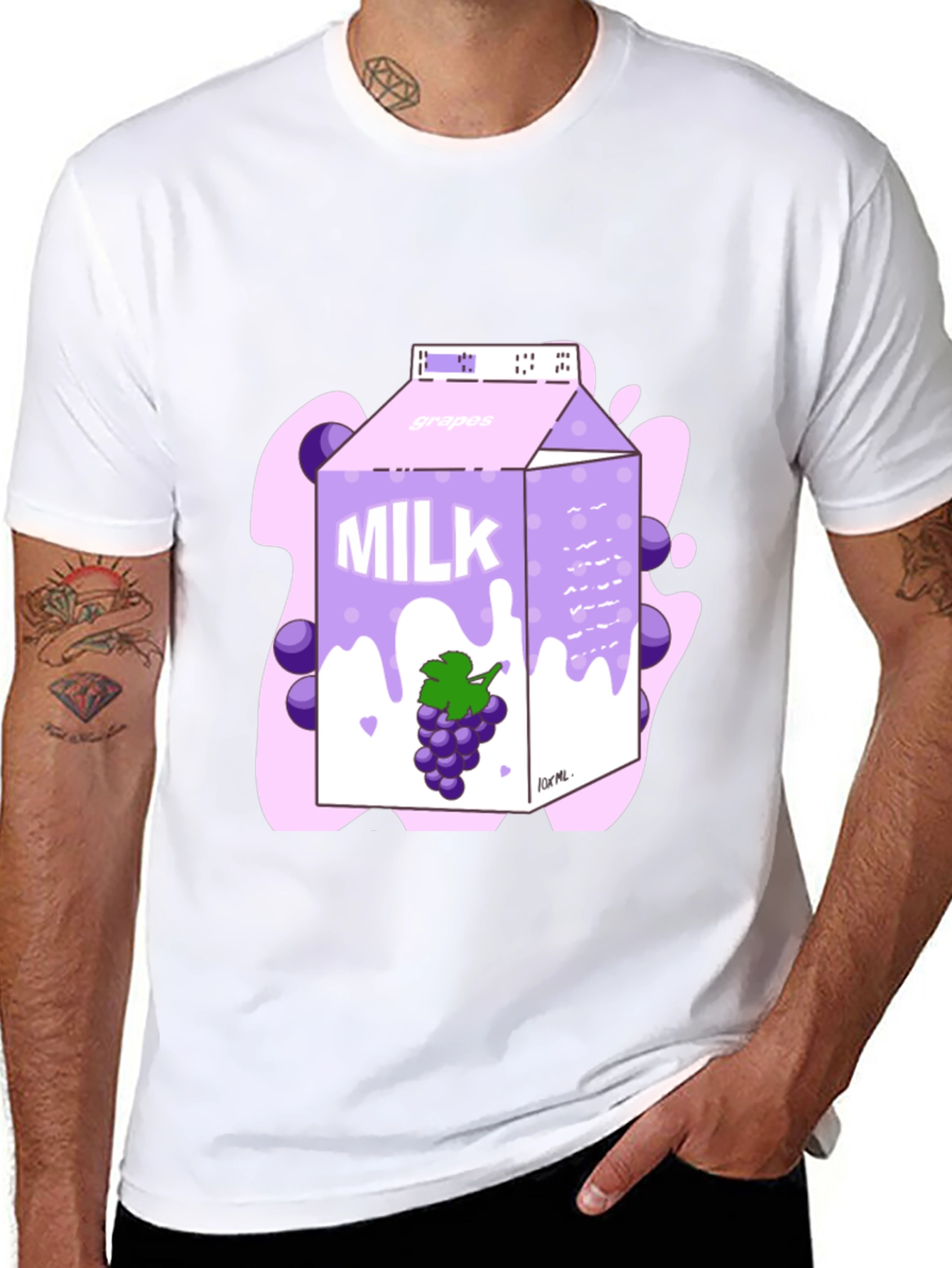 Grape Milk Carton Graphic T-Shirt