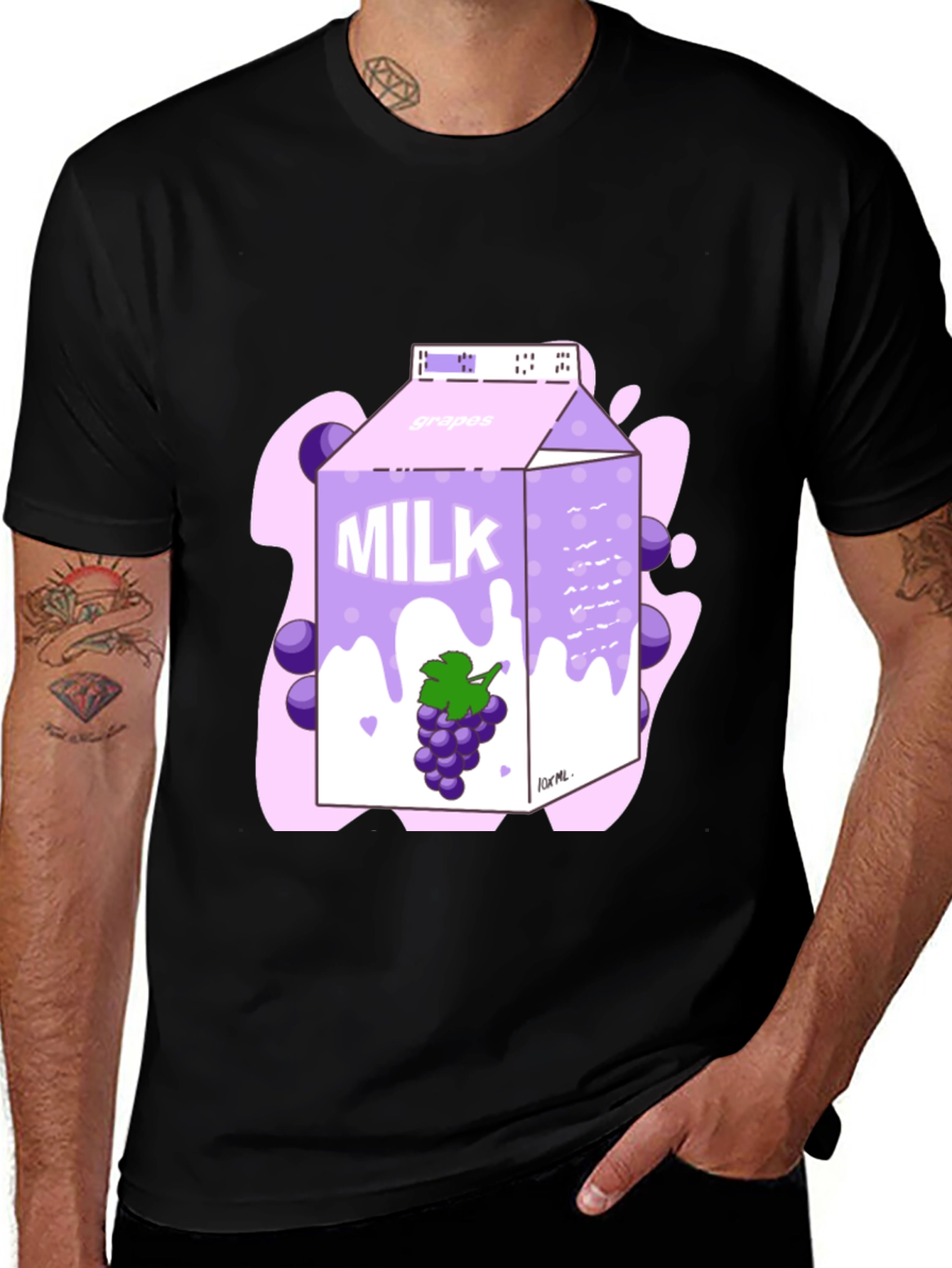 Grape Milk Carton Graphic T-Shirt