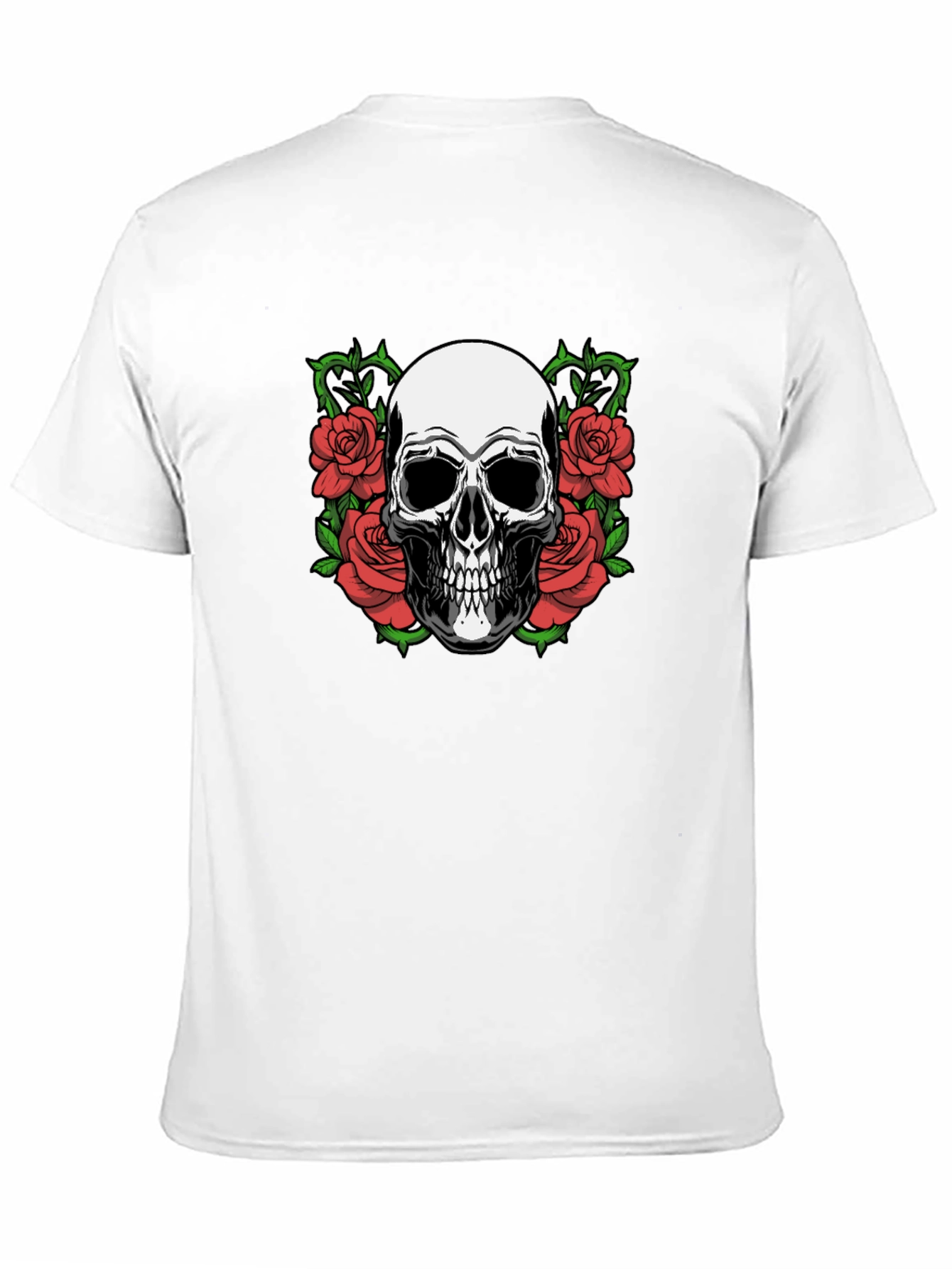 Skull & Roses Graphic Tee - Gothic Style