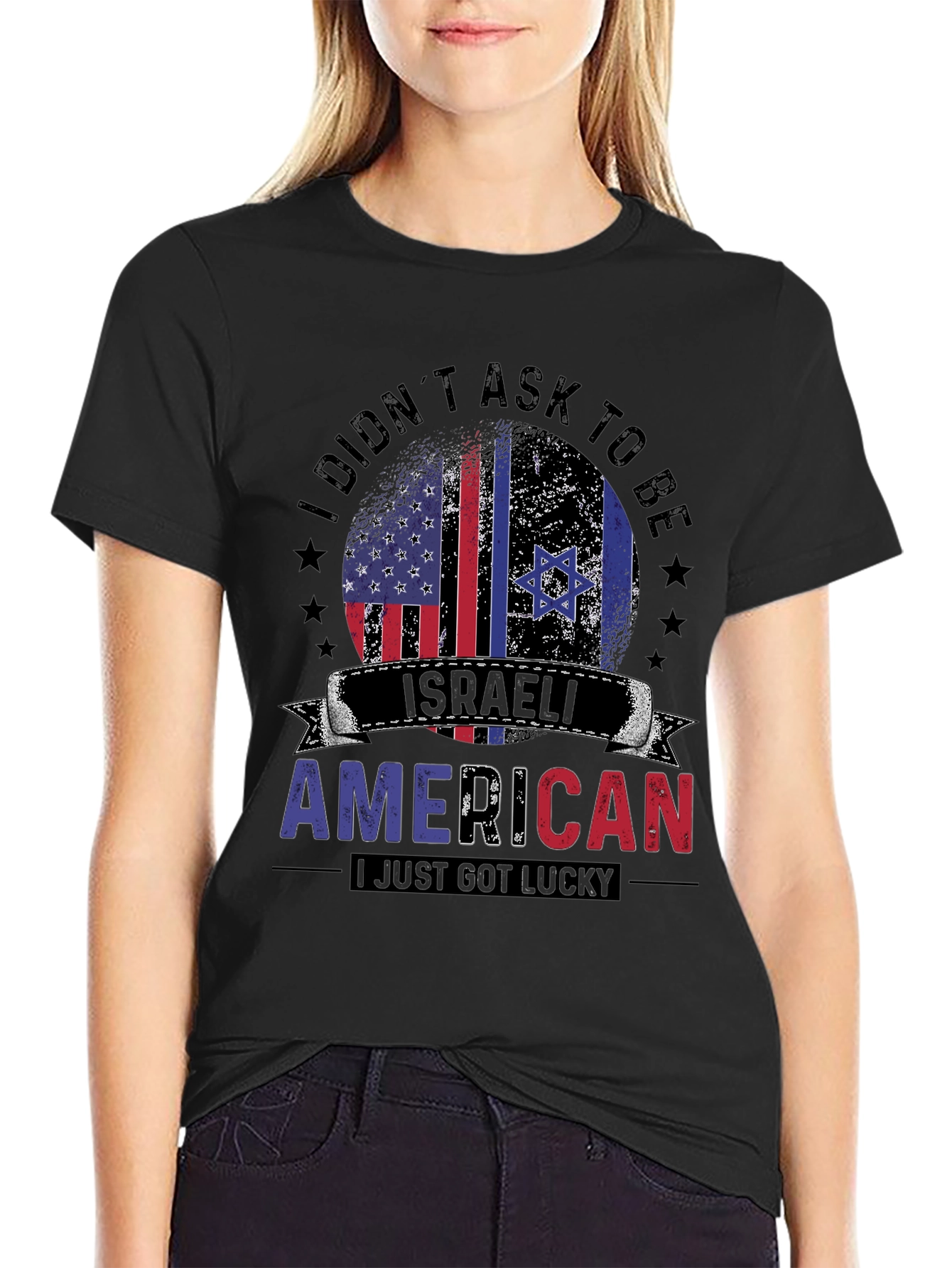 Israeli American T-Shirt - Lucky Israel USA Pride