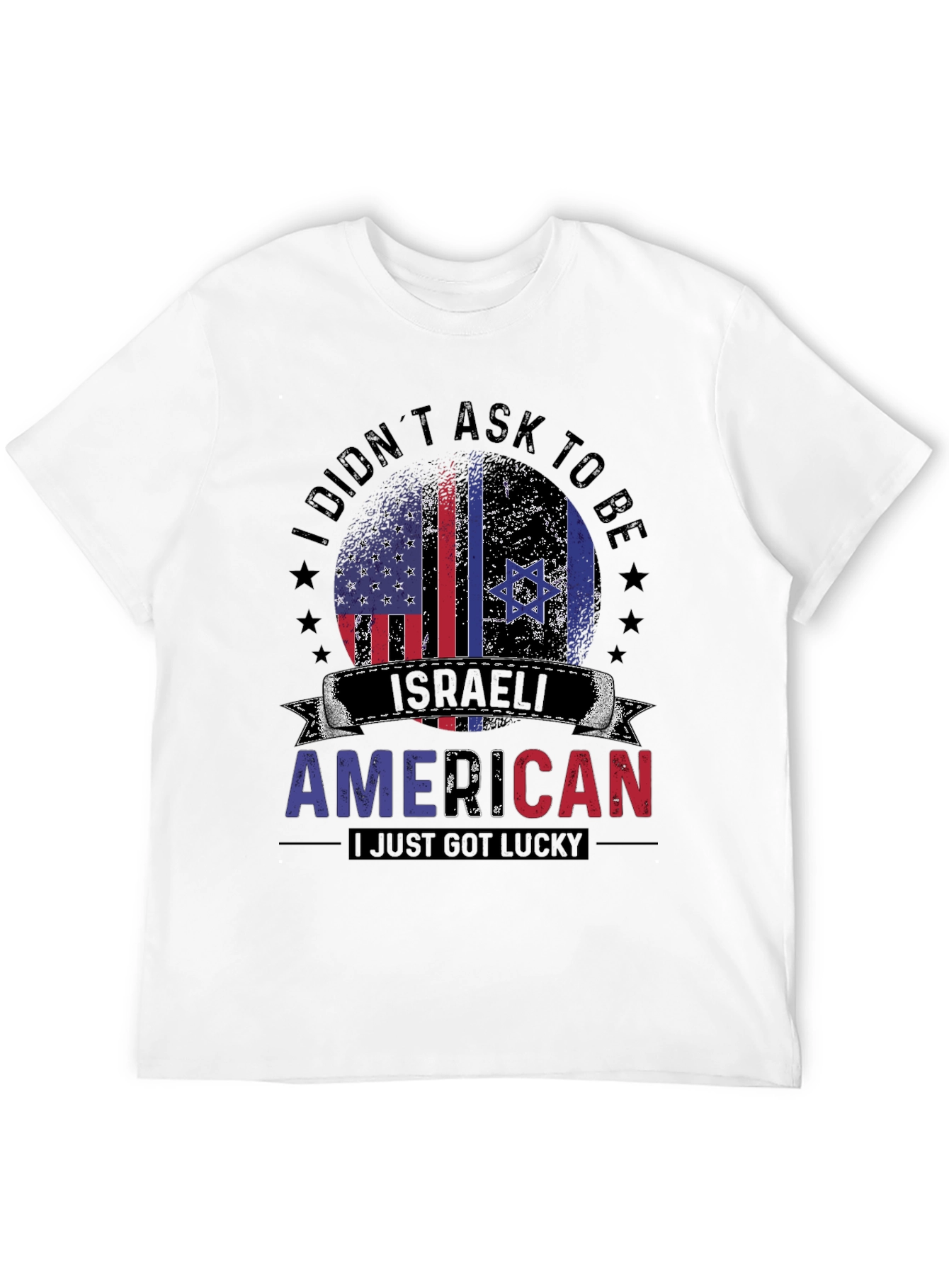 Israeli American T-Shirt - Lucky Israel USA Pride
