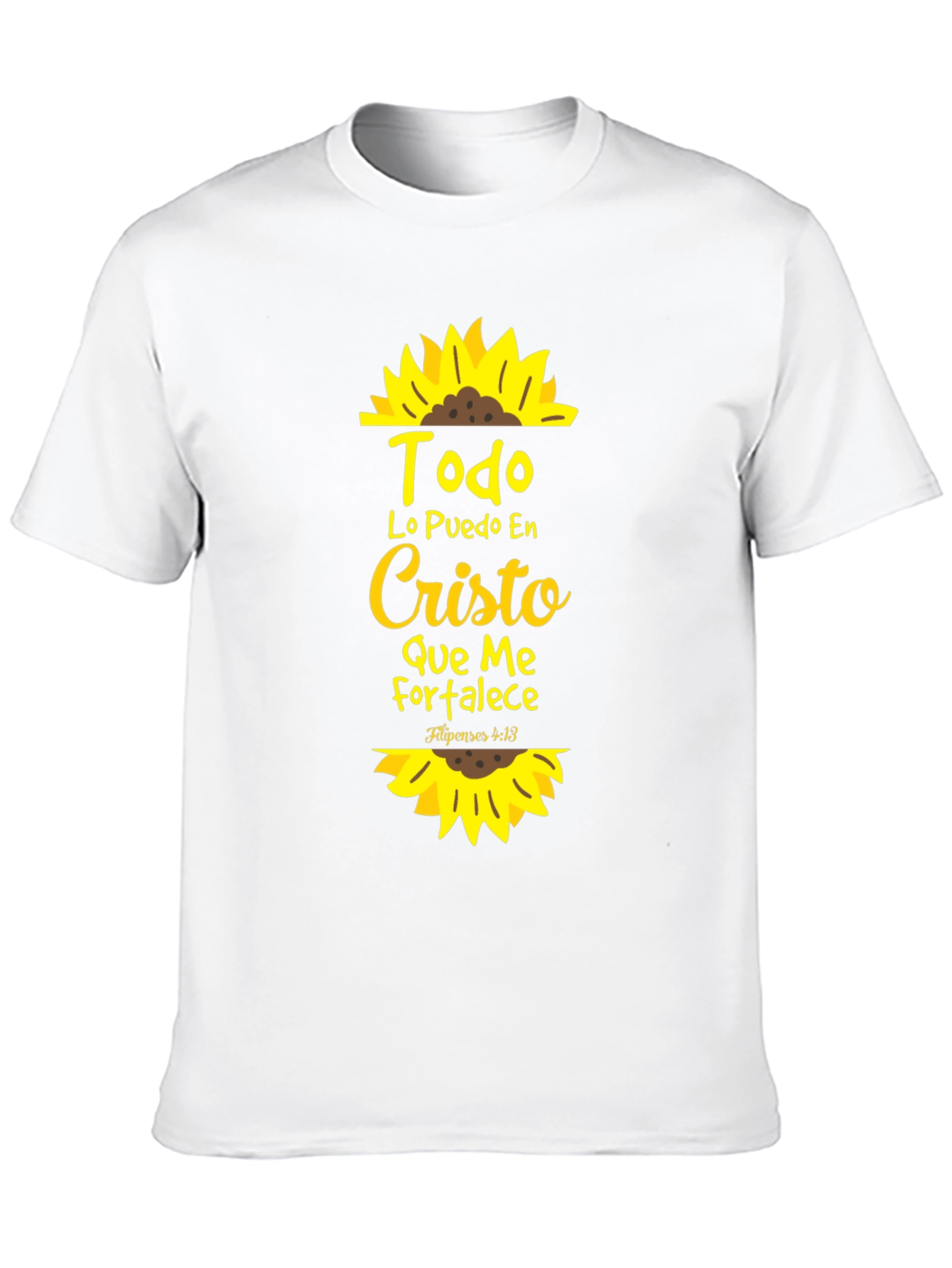 Todo Lo Puedo En Cristo Sunflower T-Shirt