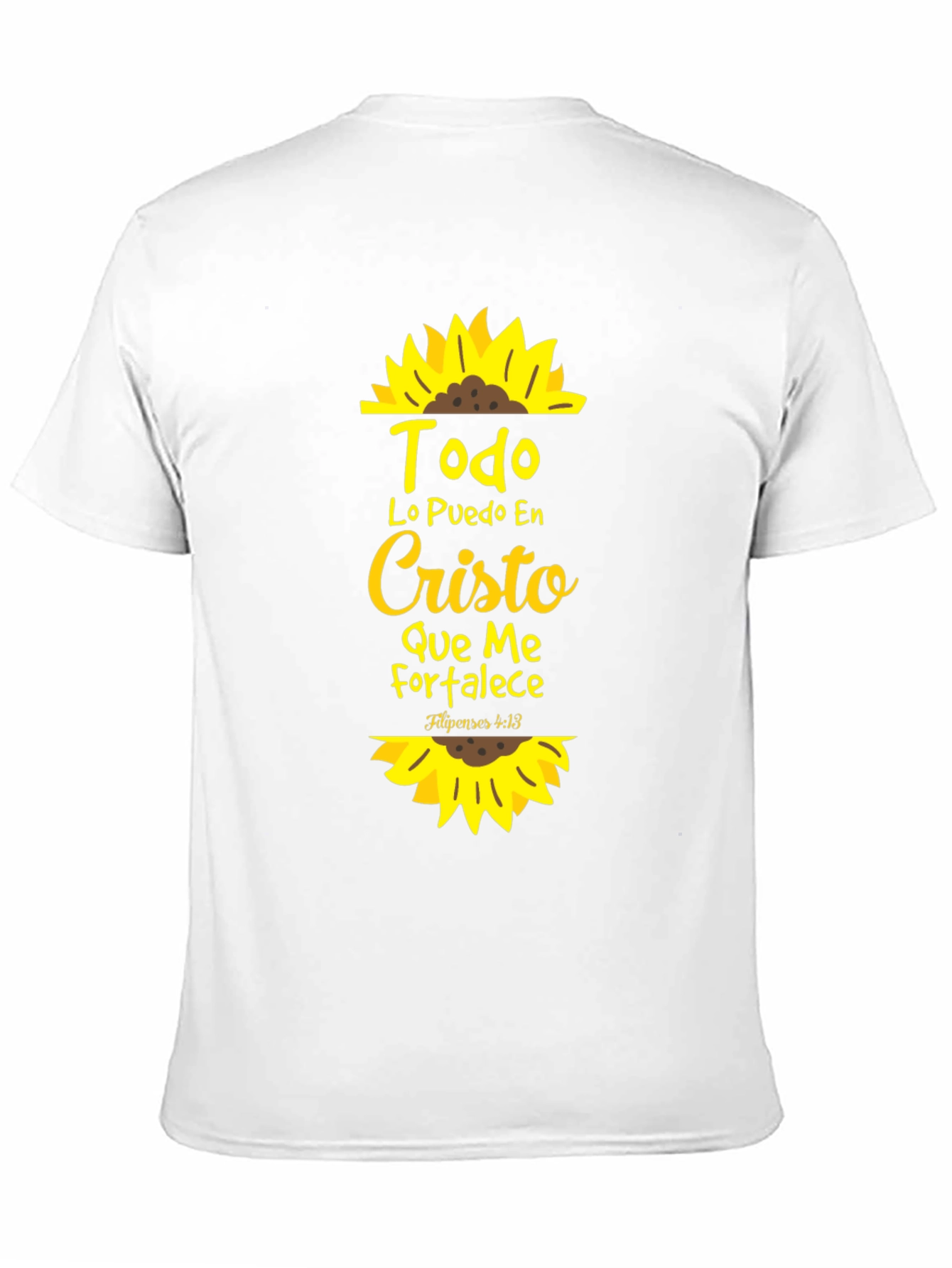 Todo Lo Puedo En Cristo Sunflower T-Shirt