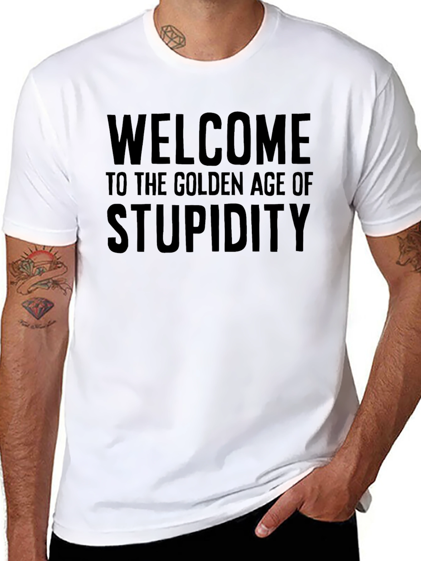 Golden Age of Stupidity Black Graphic Tee