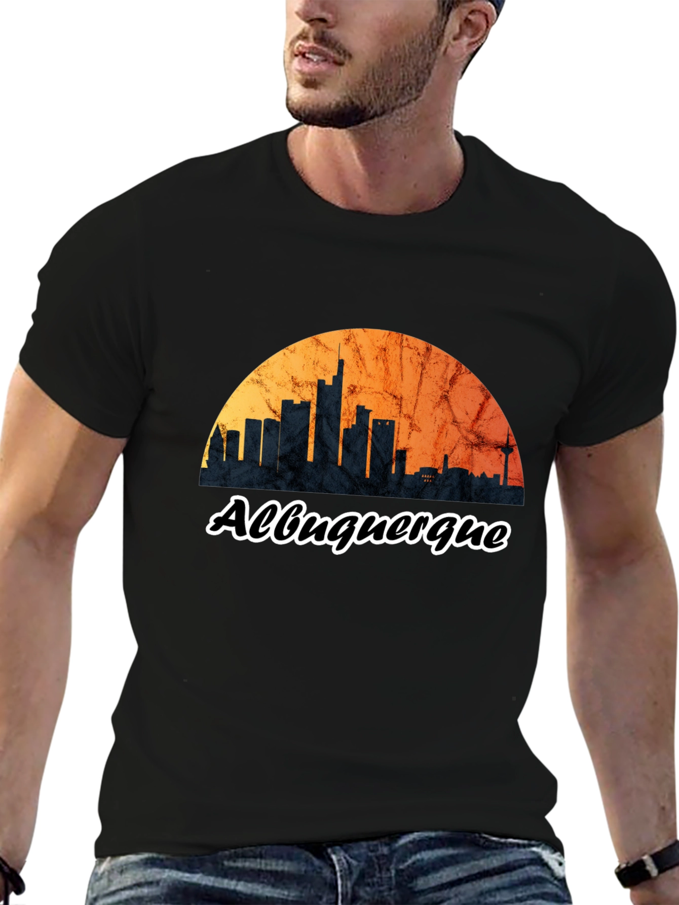 Albuquerque Skyline Black T-Shirt