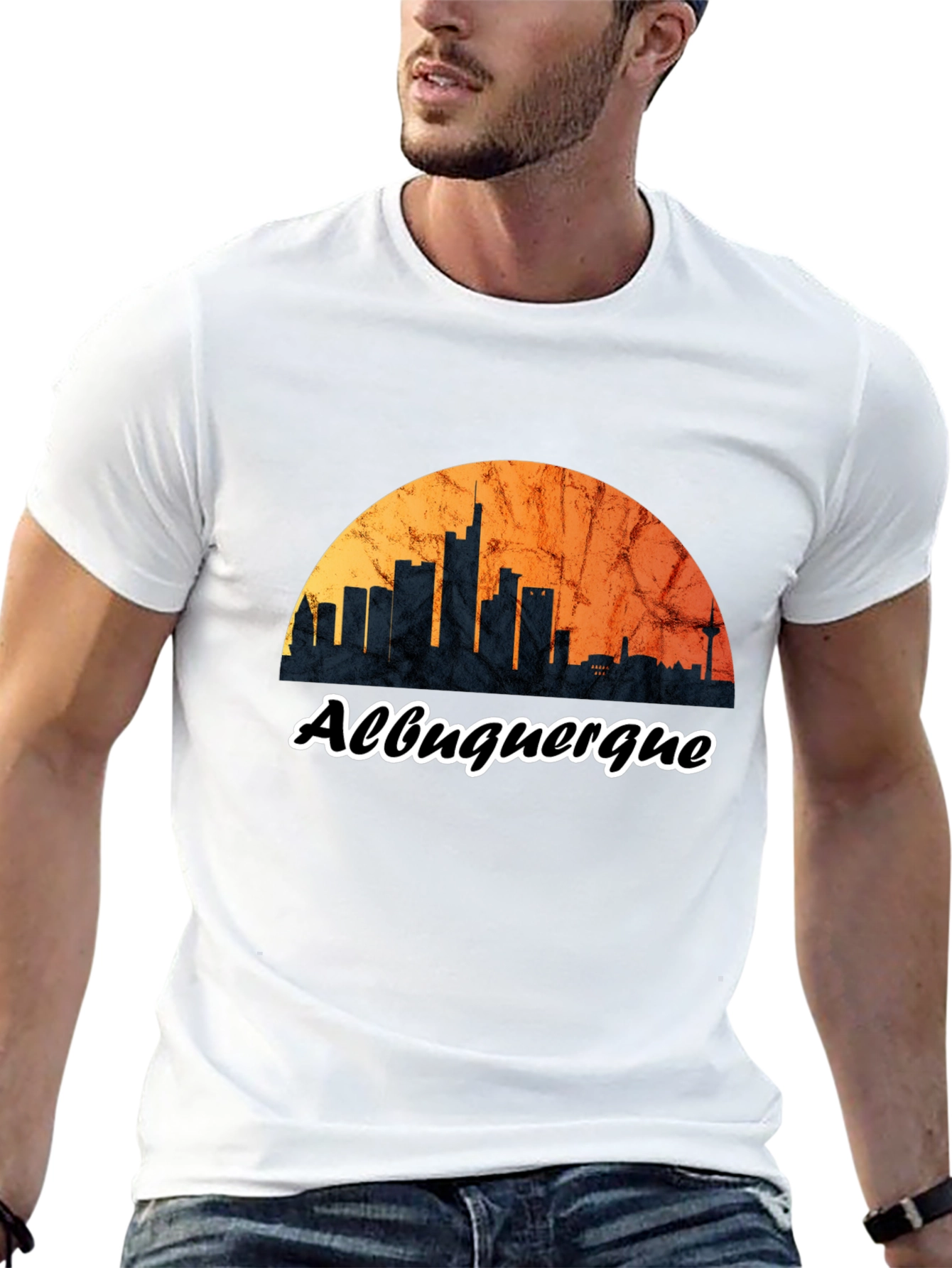 Albuquerque Skyline Black T-Shirt