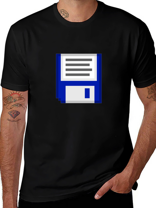 Pixel Floppy Disk T-Shirt - Retro Tech Style