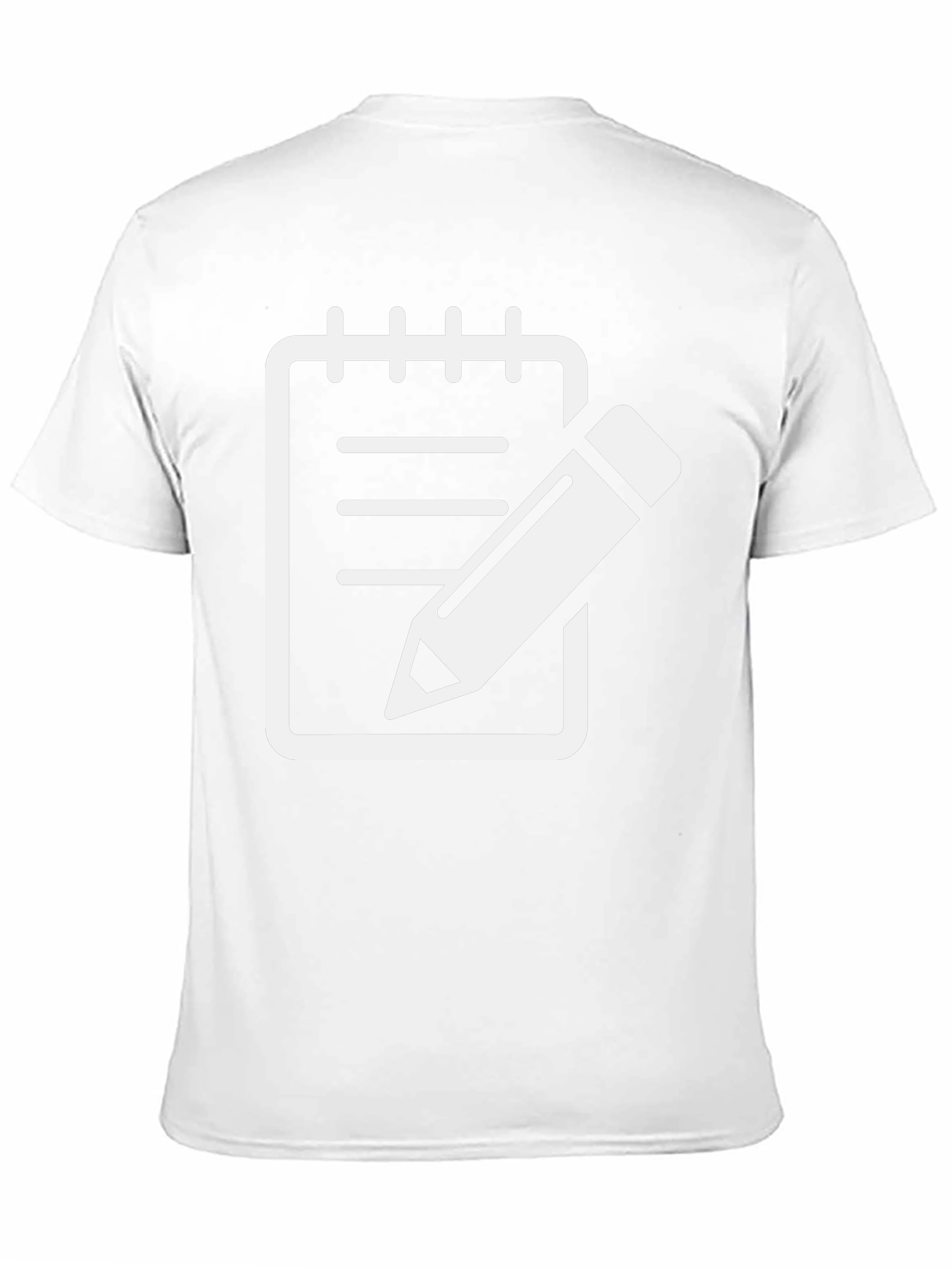 Notebook & Pencil Graphic Tee - Black Cotton Shirt