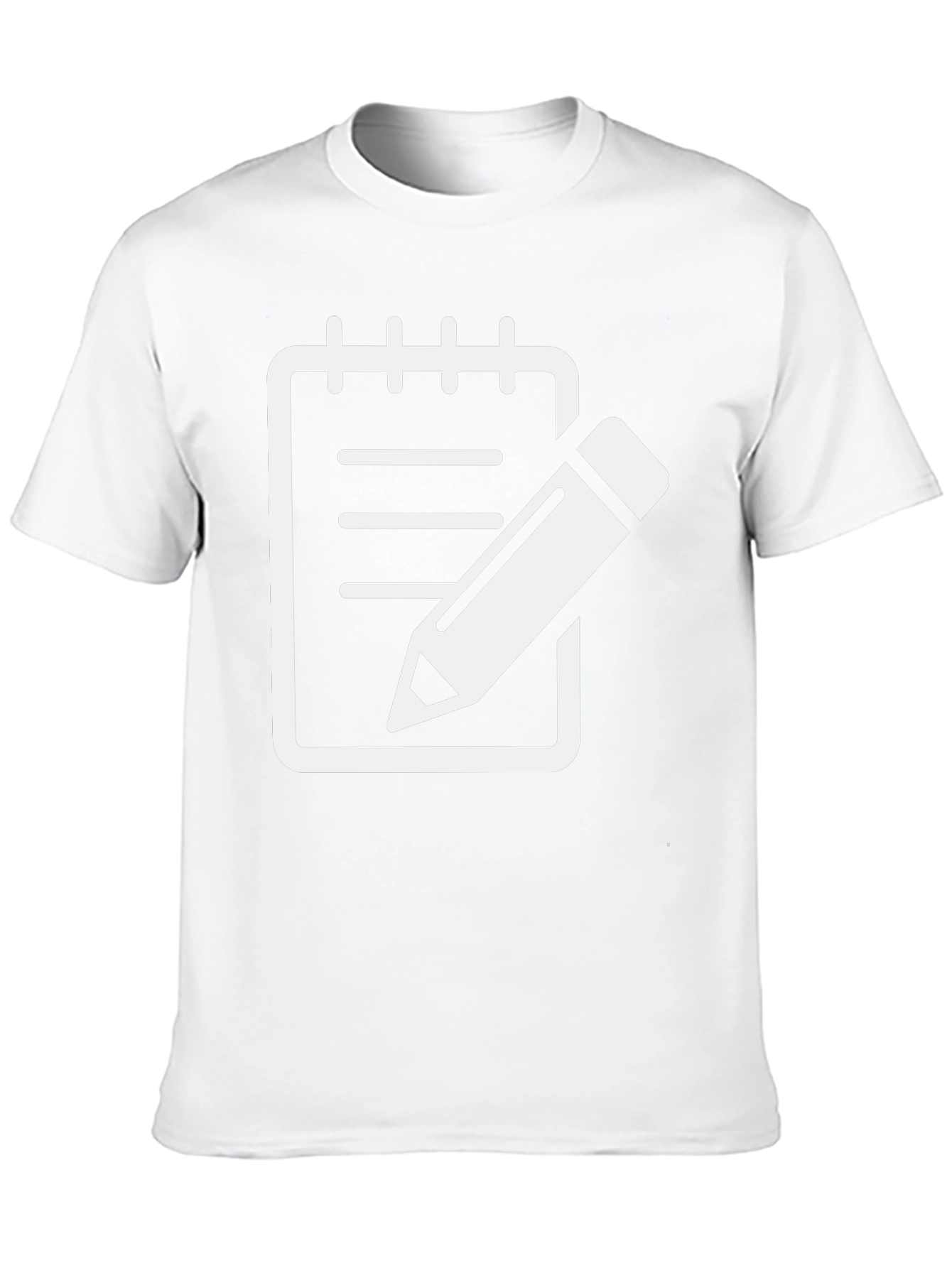 Notebook & Pencil Graphic Tee - Black Cotton Shirt