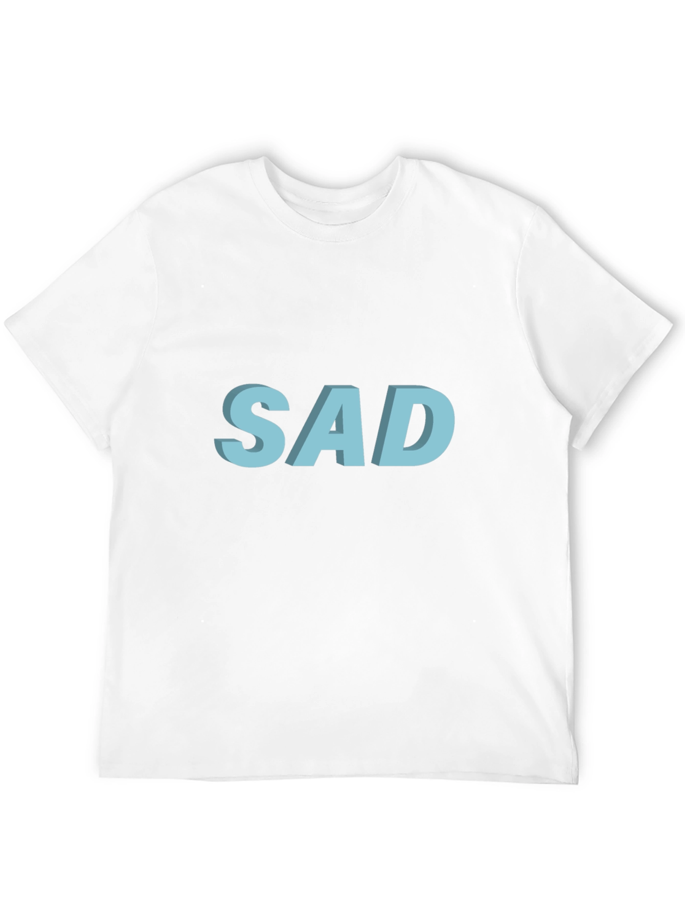 SAD Graphic T-Shirt - Black Cotton Blend