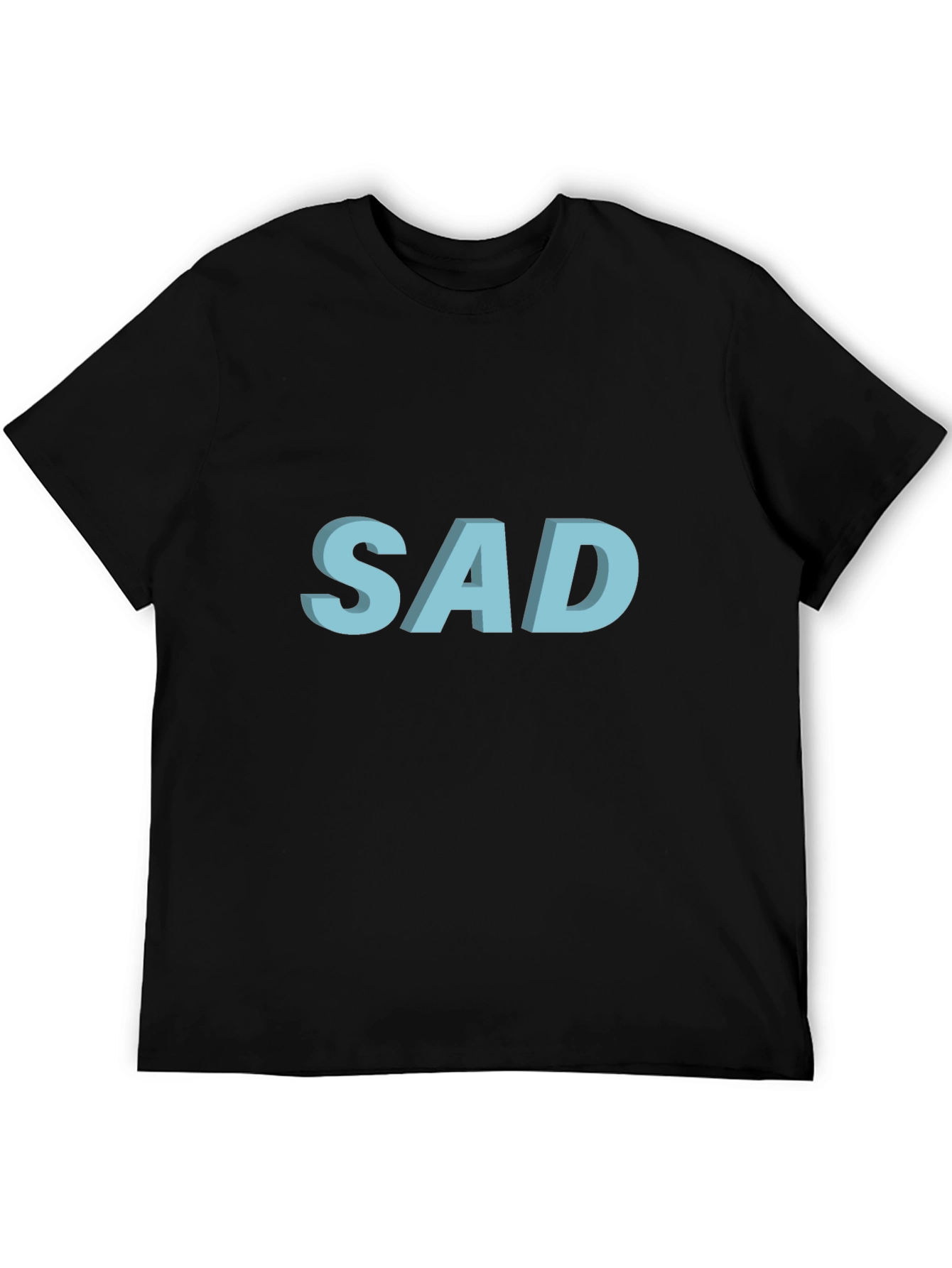 SAD Graphic T-Shirt - Black Cotton Blend