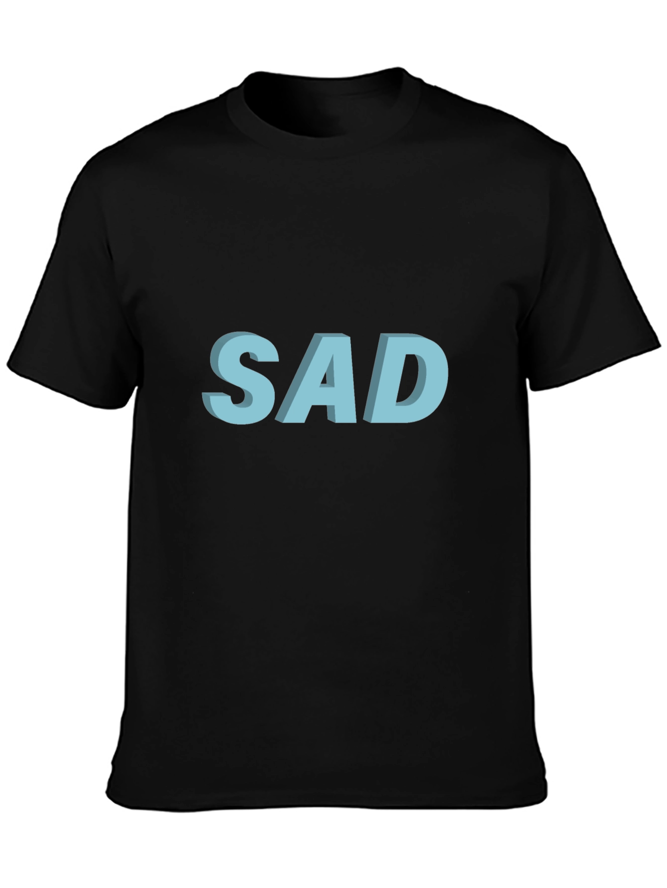 SAD Graphic T-Shirt - Black Cotton Blend