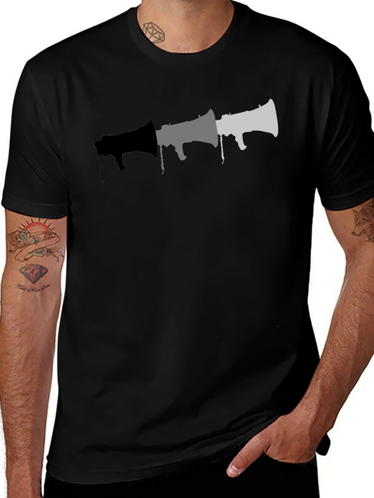 Graphic Megaphone T-Shirt - Black