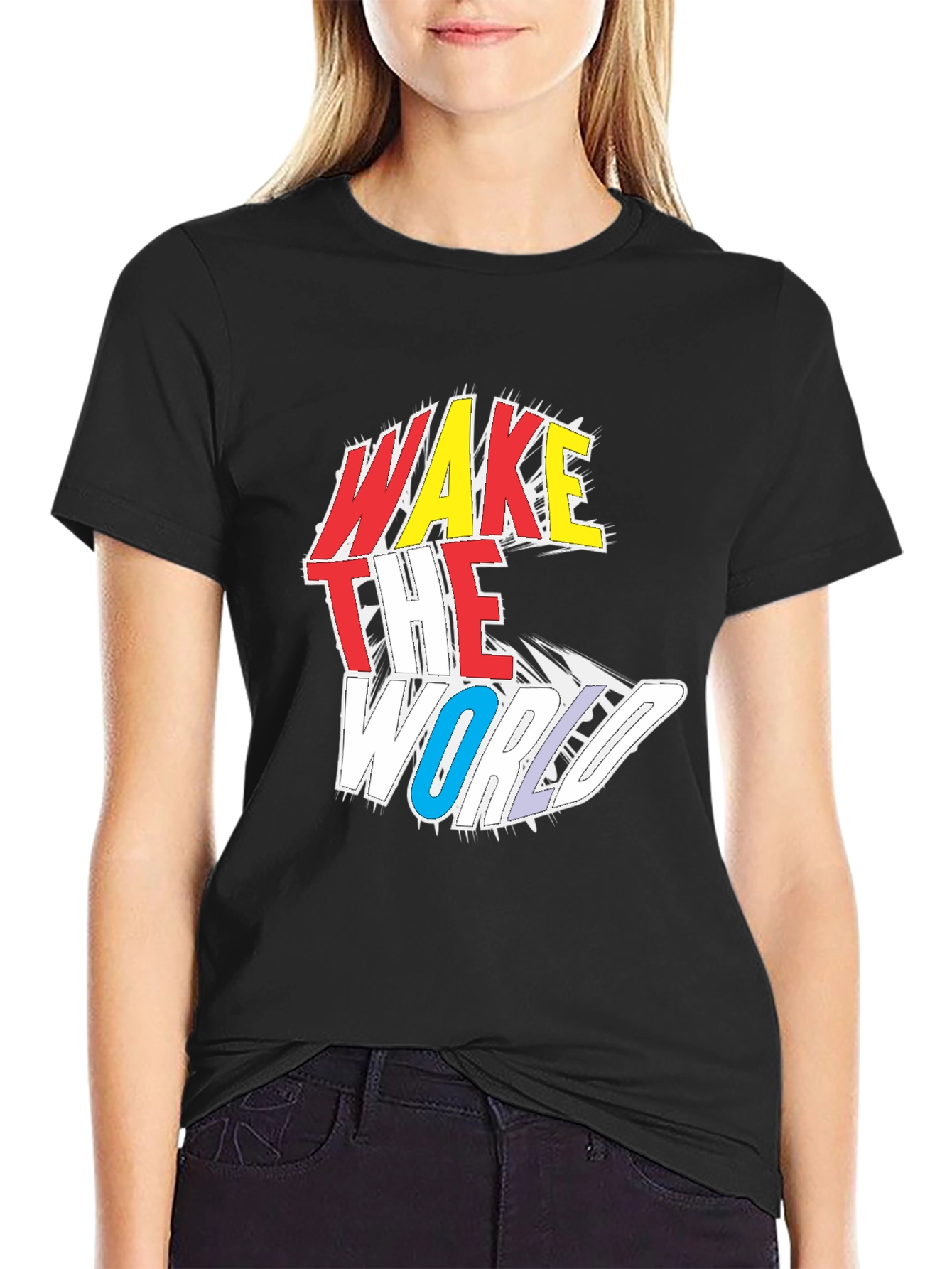 Wake The World Graphic Tee - Black
