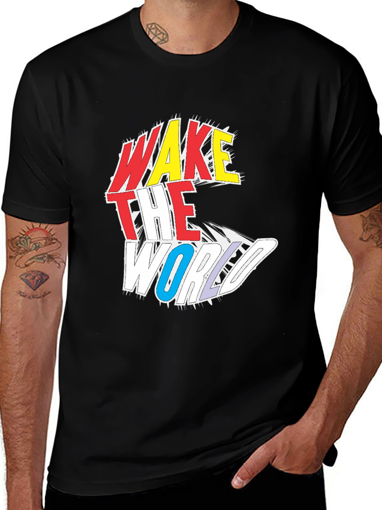 Wake The World Graphic Tee - Black