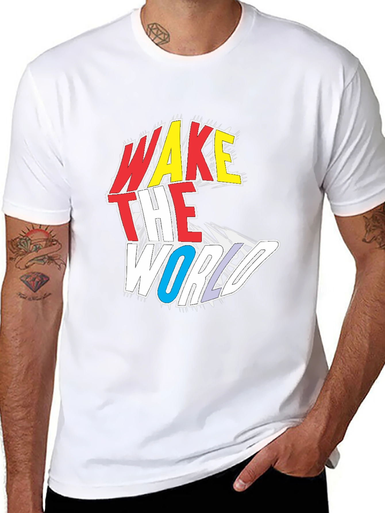 Wake The World Graphic Tee - Black