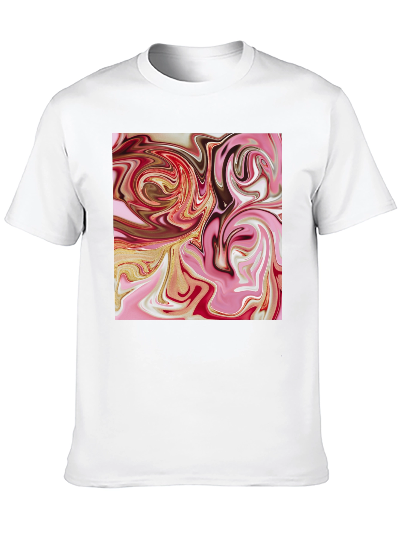 Abstract Swirl Graphic Tee - Black