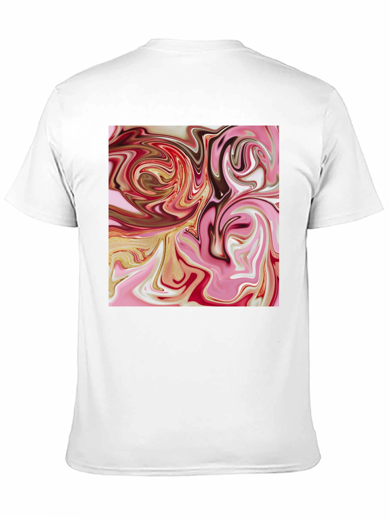 Abstract Swirl Graphic Tee - Black