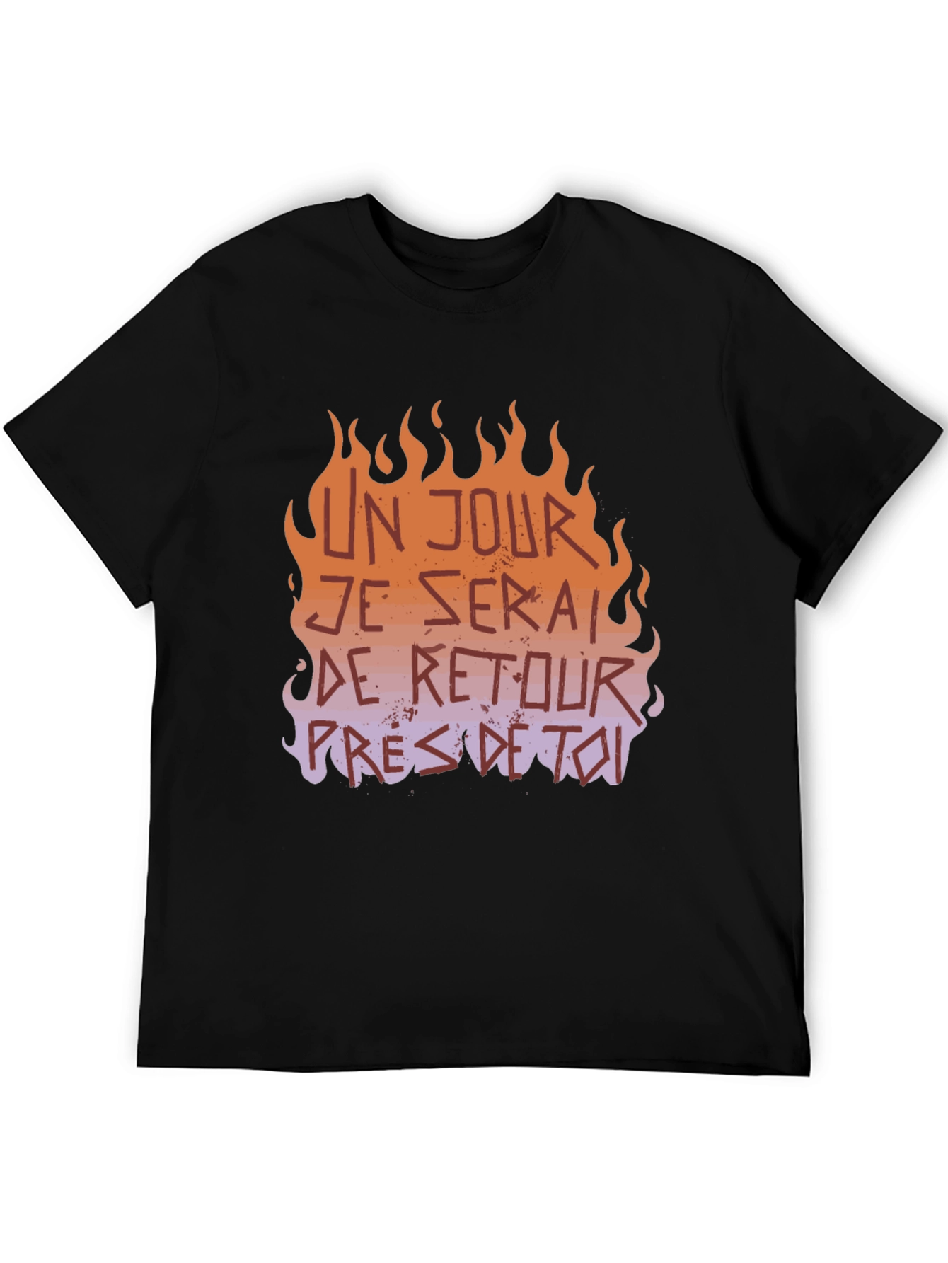 Fiery French Slogan Graphic Tee