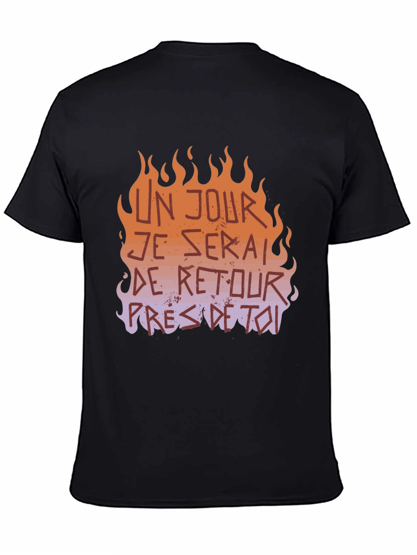 Fiery French Slogan Graphic Tee