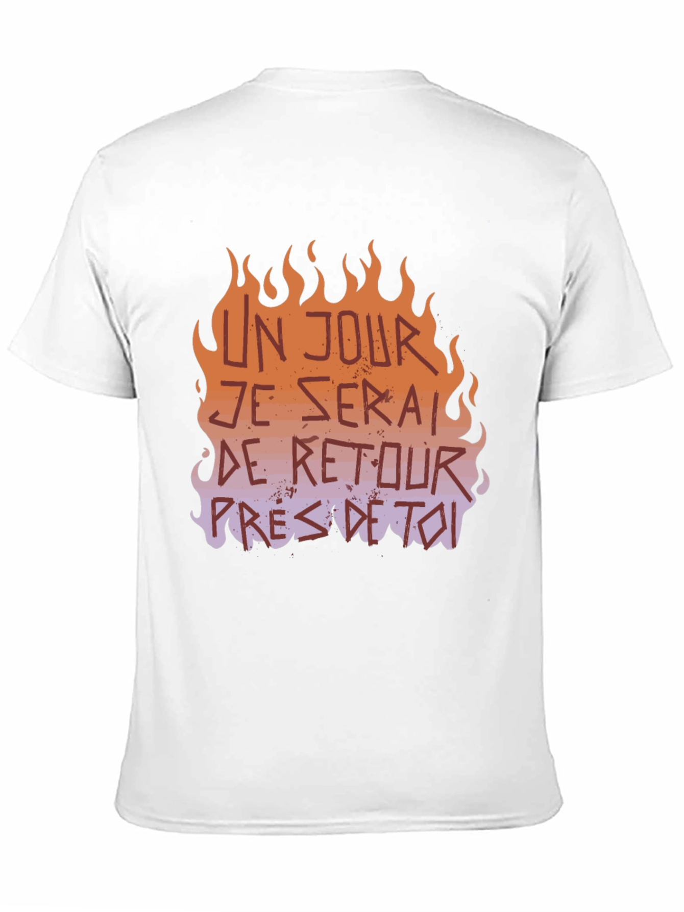 Fiery French Slogan Graphic Tee