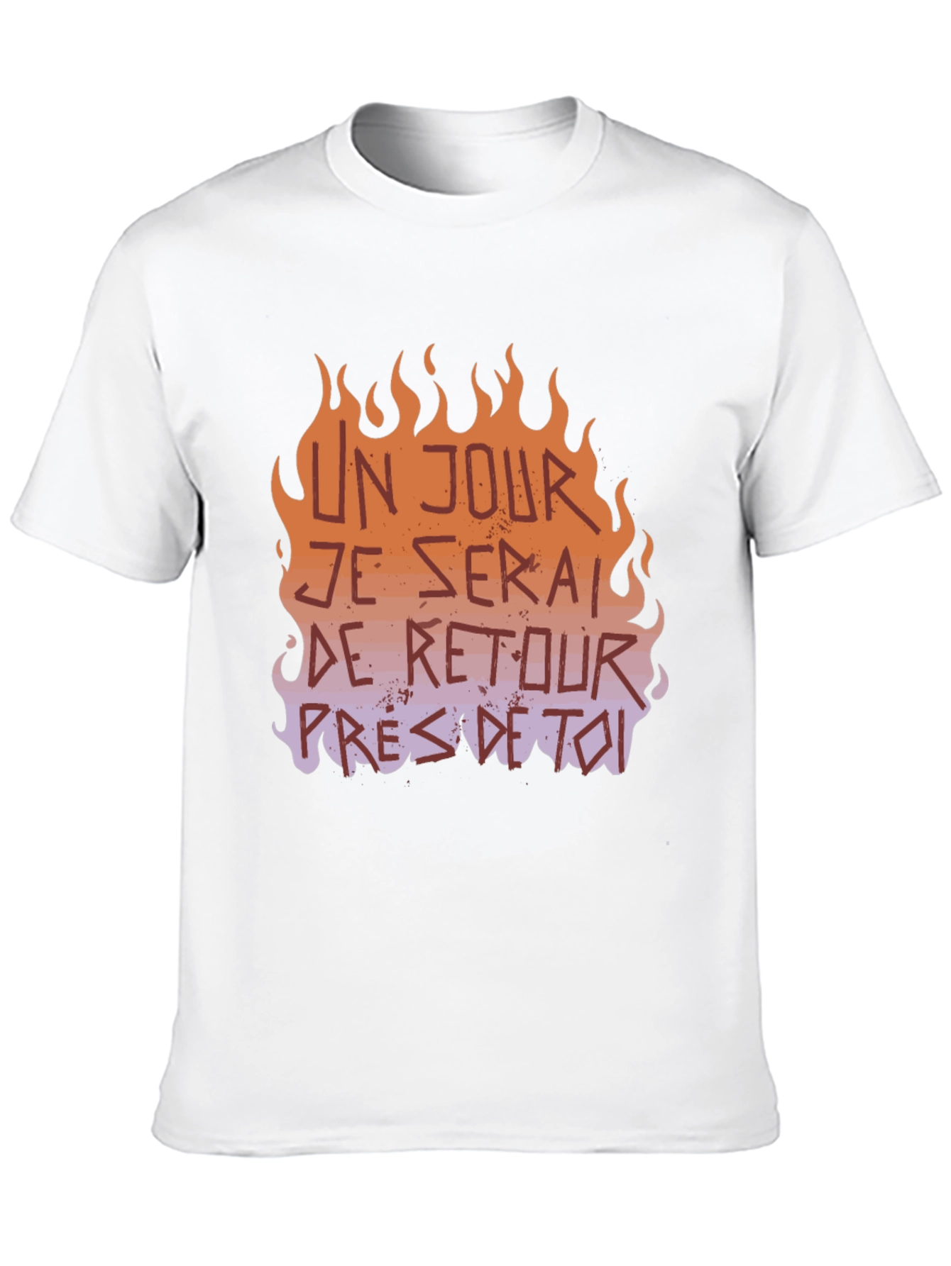 Fiery French Slogan Graphic Tee