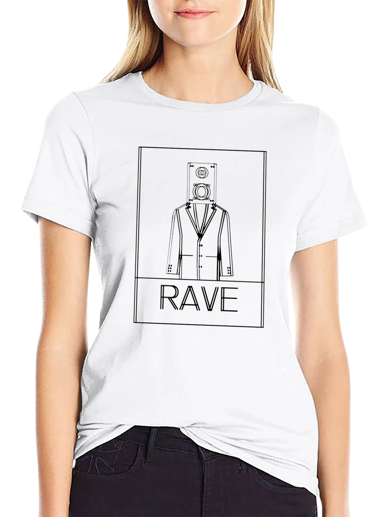 Speaker Head Rave T-Shirt - Unique Graphic Tee