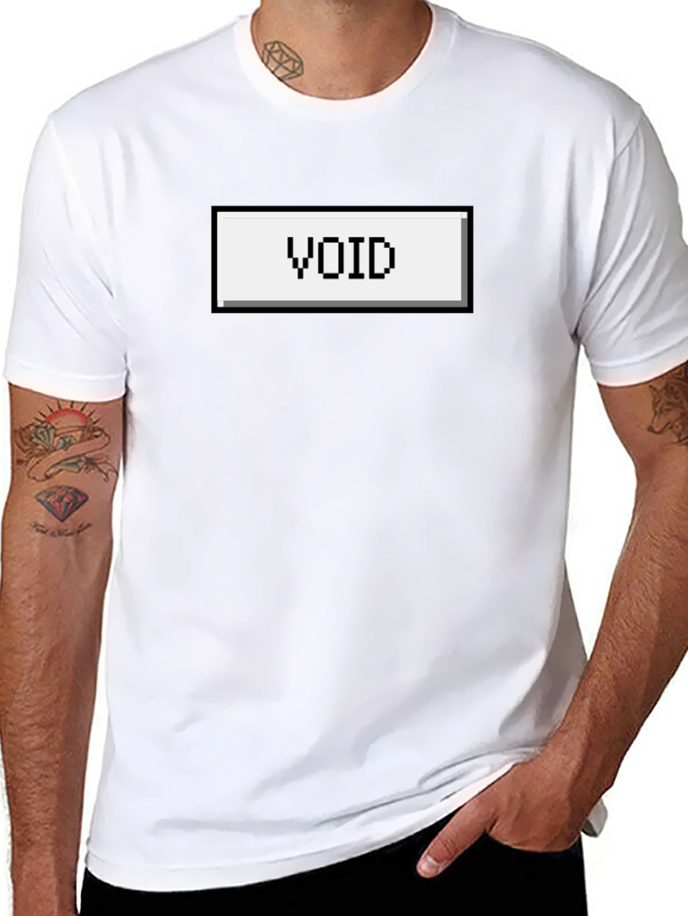 VOID Pixel Graphic T-Shirt - Retro Gaming Style