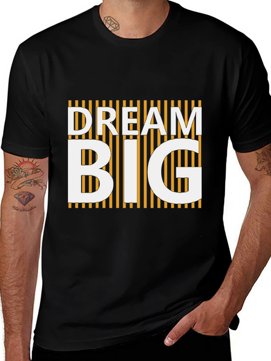 Dream Big Graphic Tee - Black Crew Neck