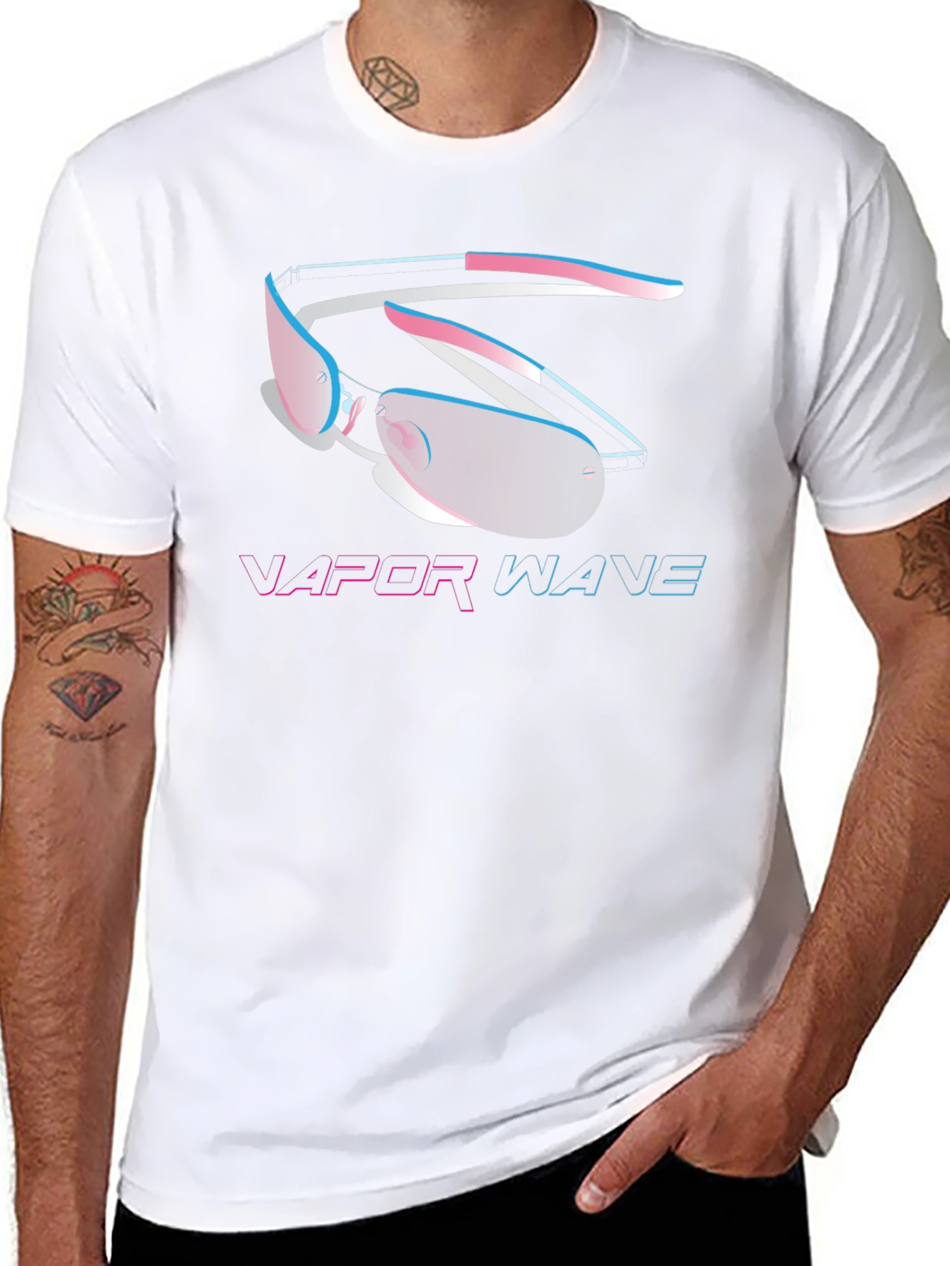 Vaporwave Sunglasses Graphic Tee - Retro Aesthetic