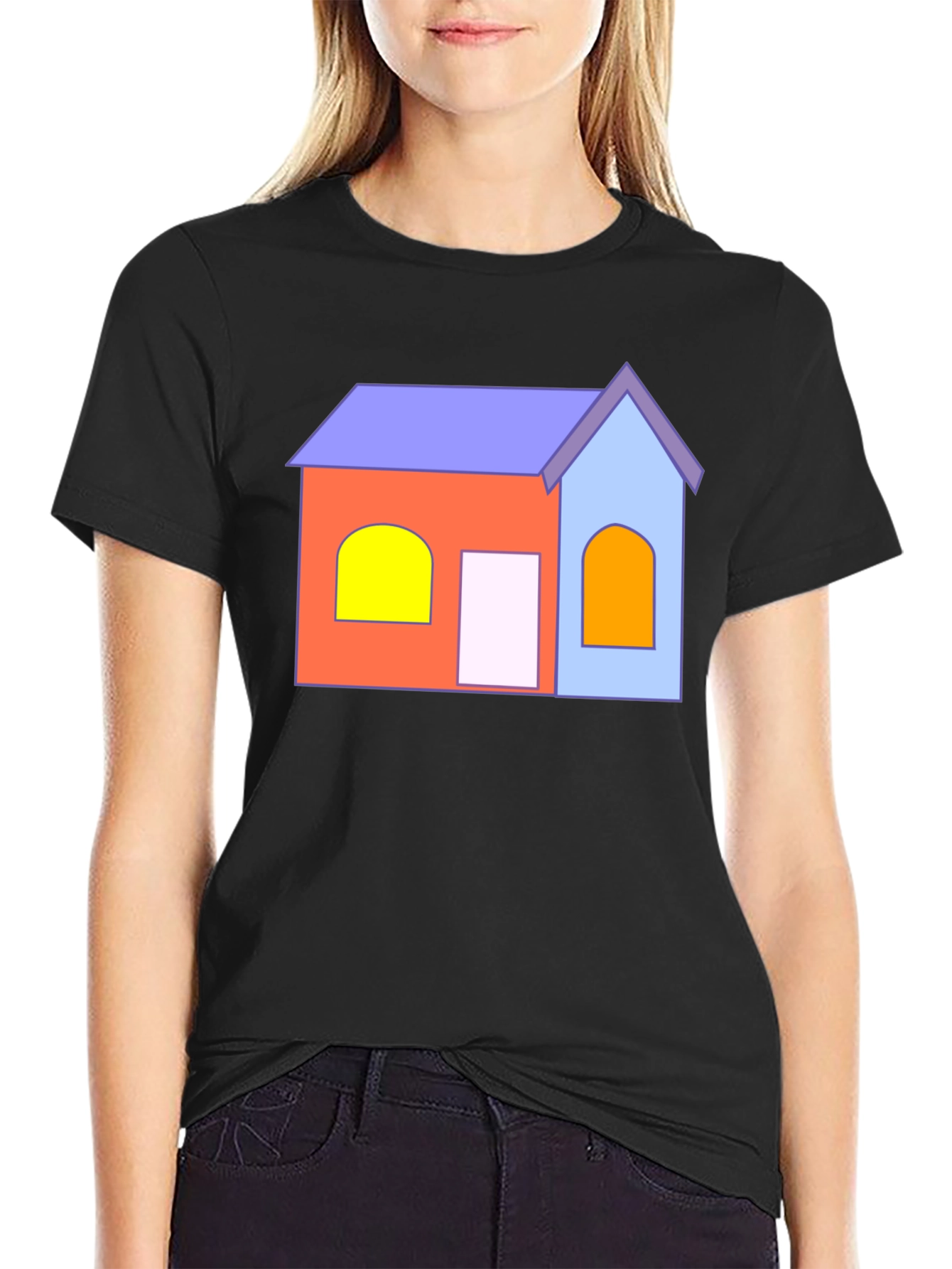 Cartoon House T-Shirt - Fun Graphic Tee