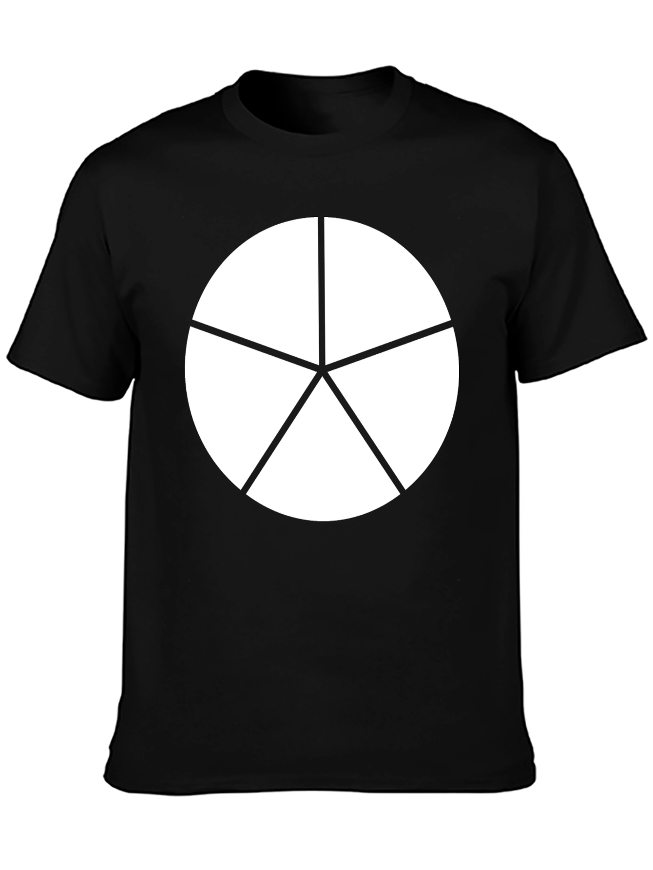 Geometric Starburst Graphic Tee - Black