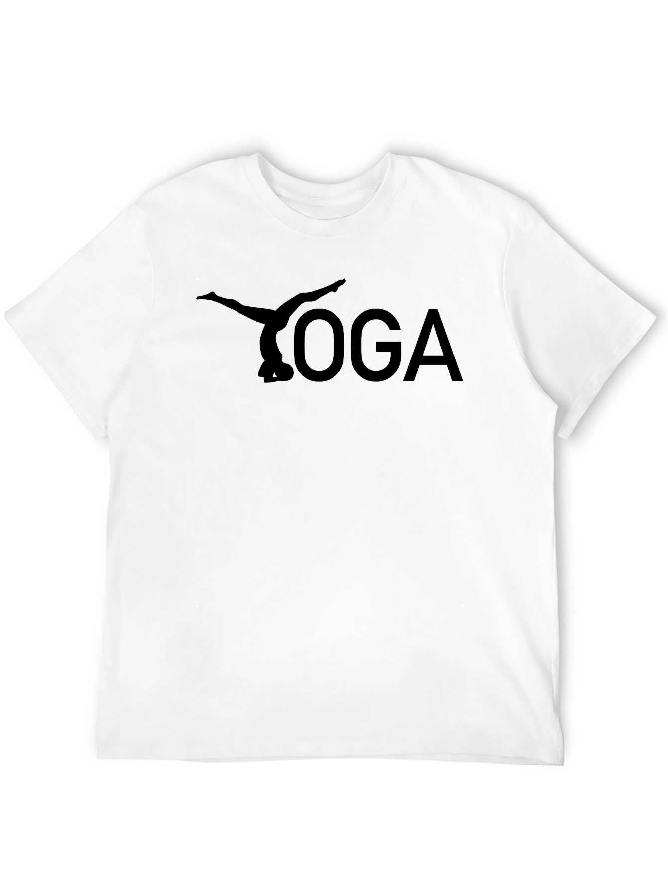 Yoga Pose Graphic Tee - Black Cotton Comfort