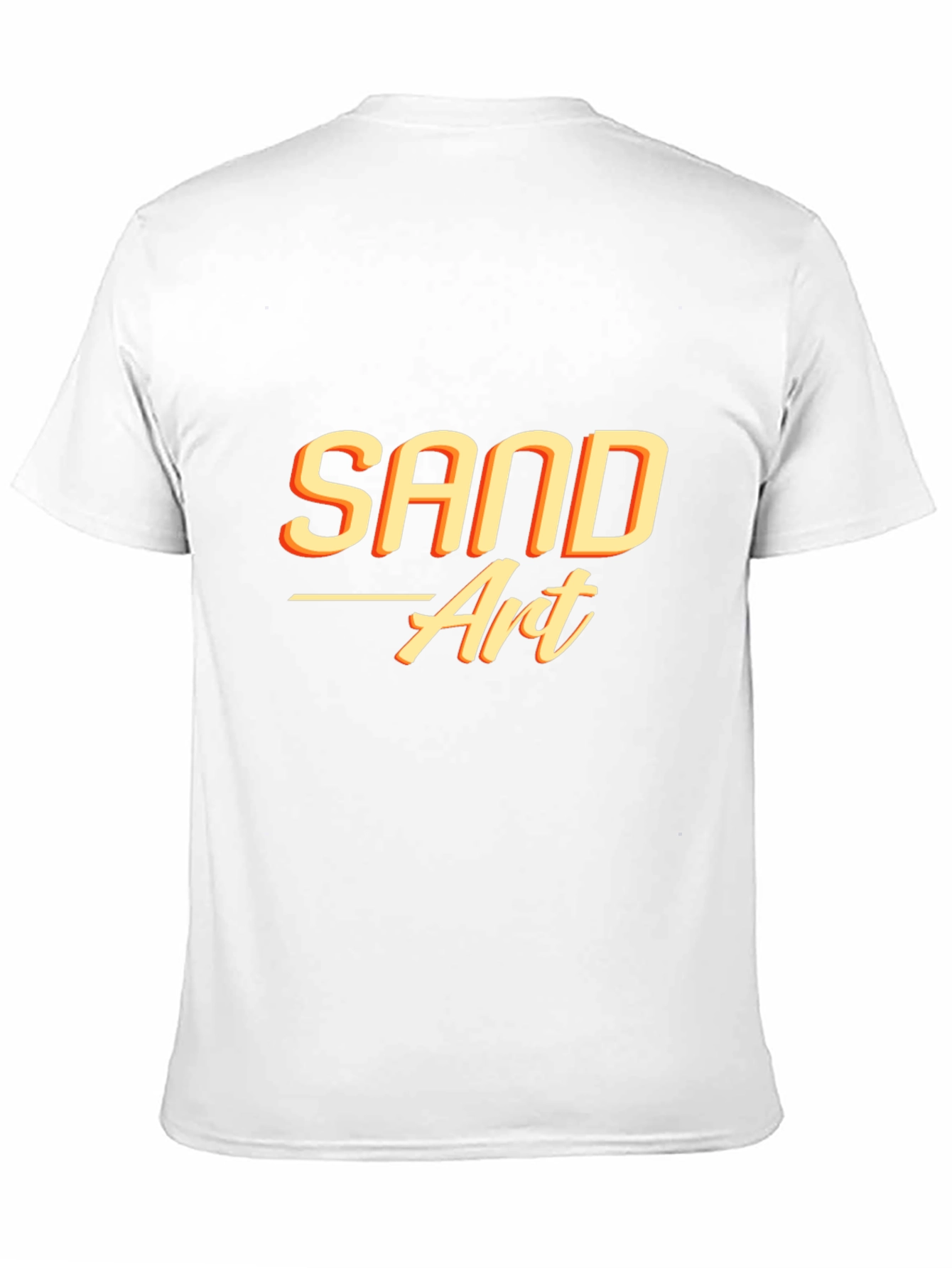 Sand Art Graphic T-Shirt - Casual Black Tee