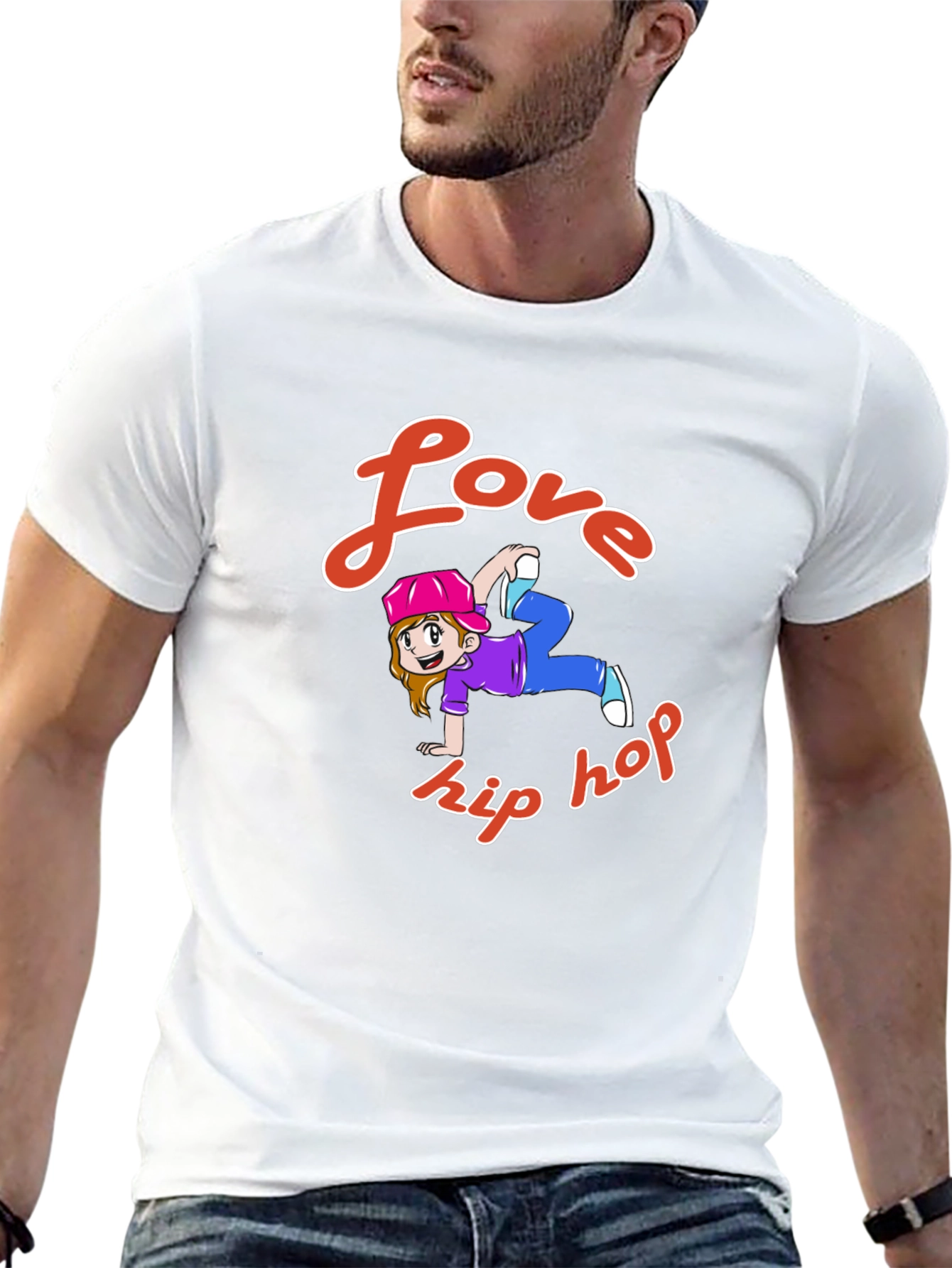 Love Hip Hop Graphic T-Shirt - Black Cotton Tee
