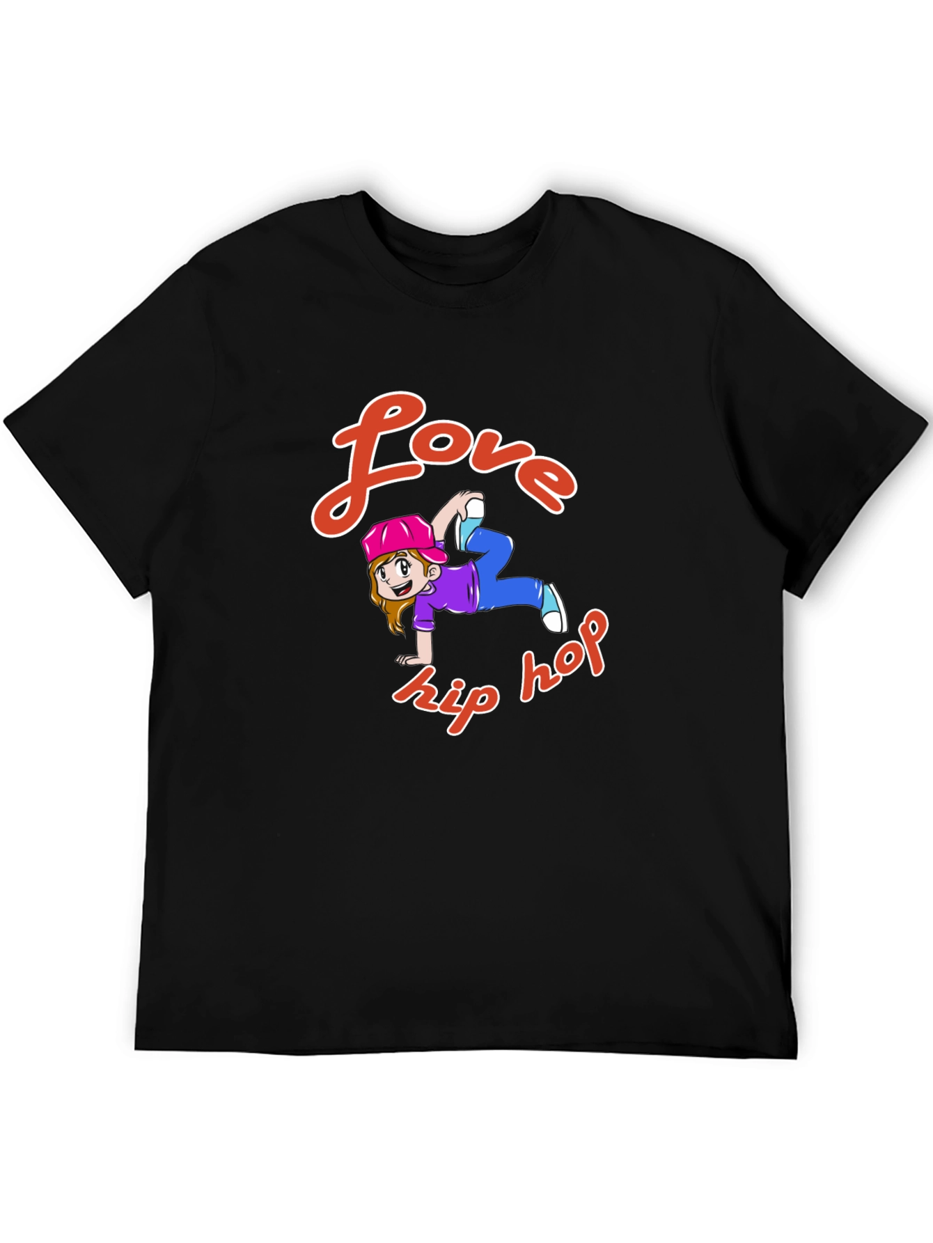 Love Hip Hop Graphic T-Shirt - Black Cotton Tee