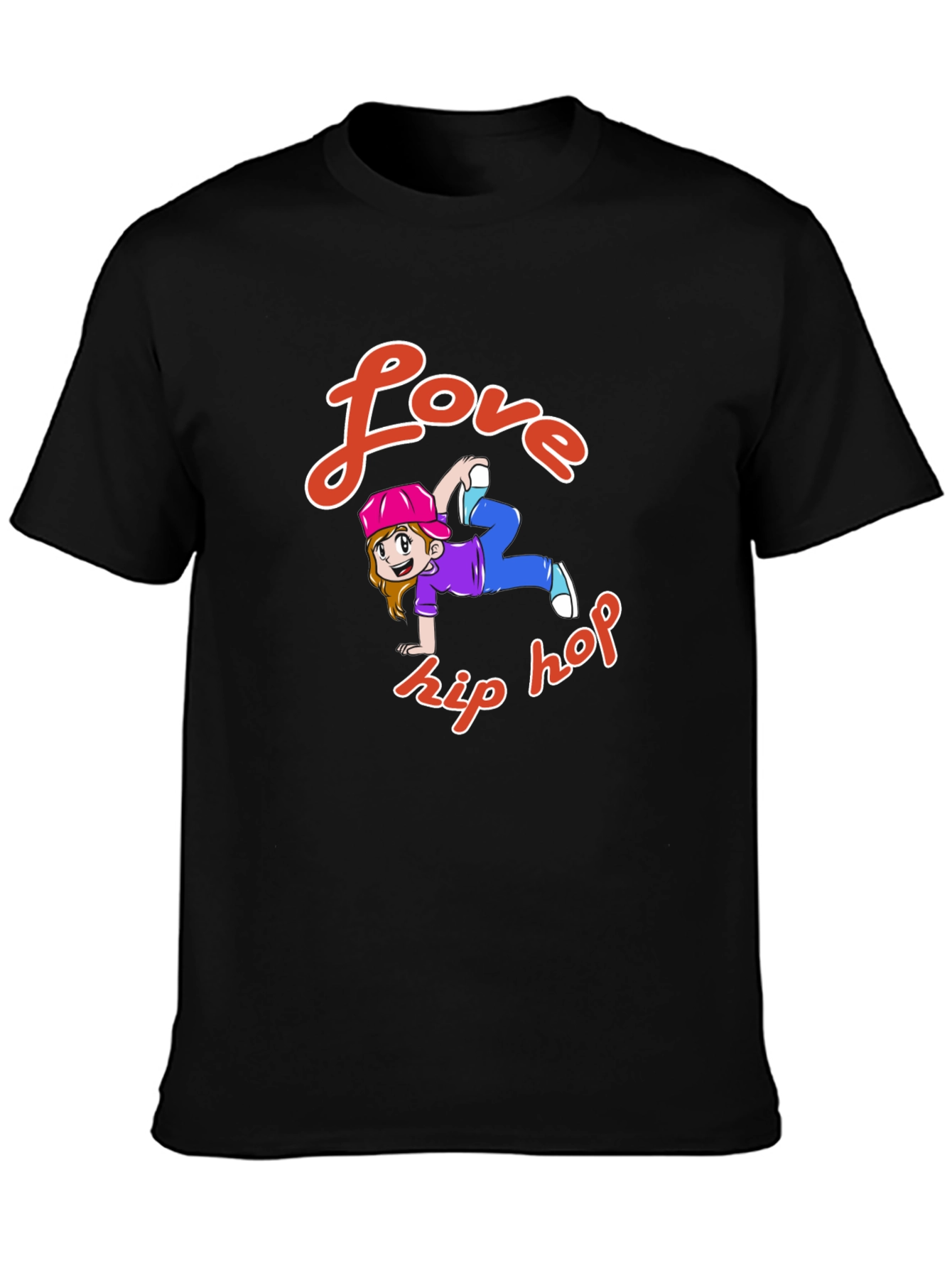 Love Hip Hop Graphic T-Shirt - Black Cotton Tee