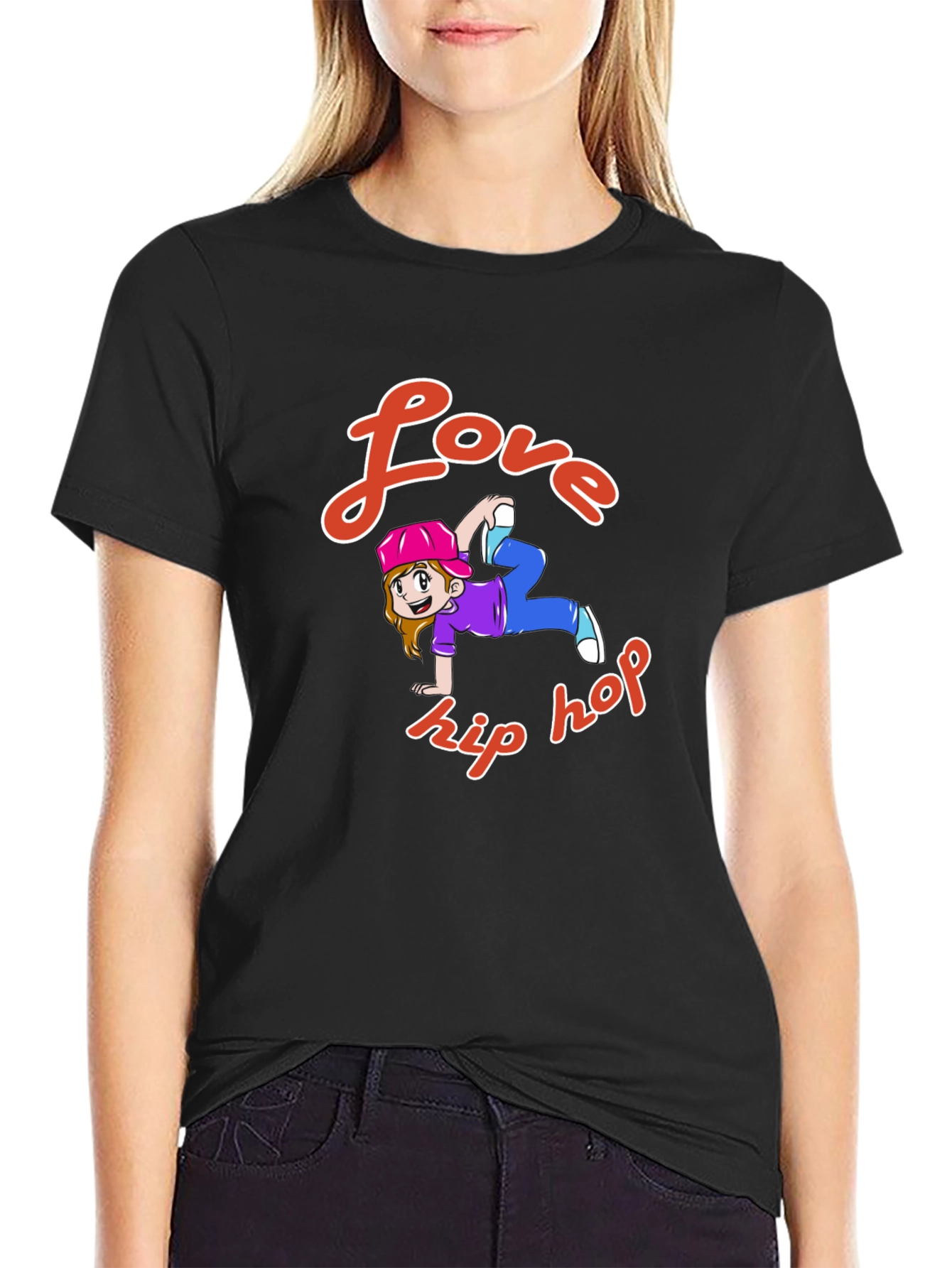 Love Hip Hop Graphic T-Shirt - Black Cotton Tee
